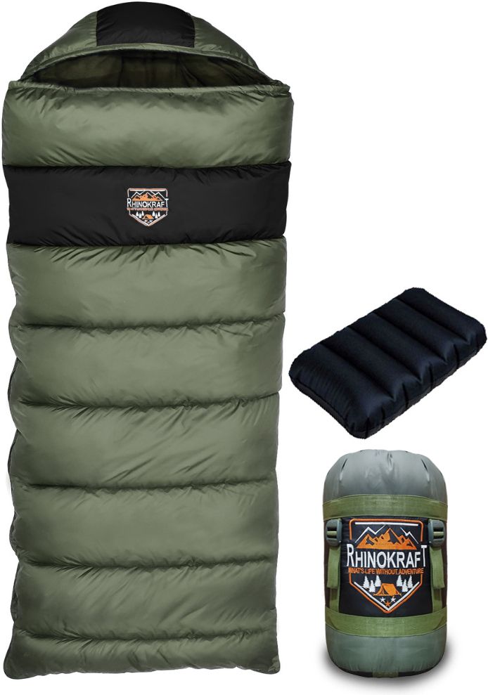 Ultra Light 0 Degree Envelope Reliance Cotton Fibre Olive Sleeping Bag