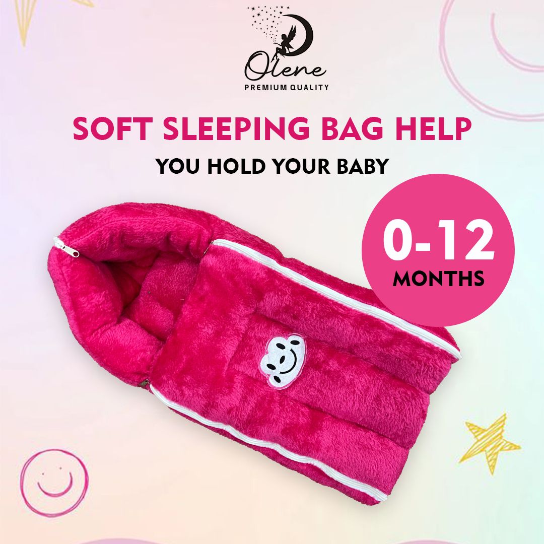 3 in 1 Baby Carry Nest Sleeping Bag & Mattress Soft & Comfortable Sleeping Bag-image-11