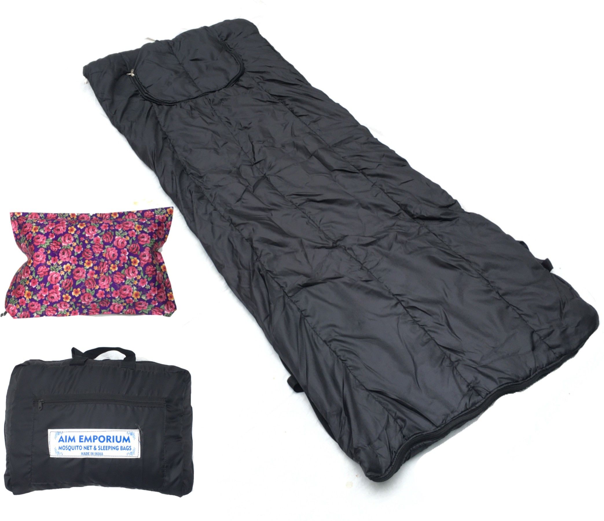 Air Pillow 10 C TO 20 C For Winter (Travelling Hiking) Rectangular Sleeping Bag