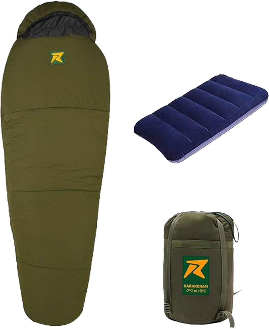 Karakoram -7°C to +3 °C(Military Green, 2.5kg) Sleeping Bag-image-49