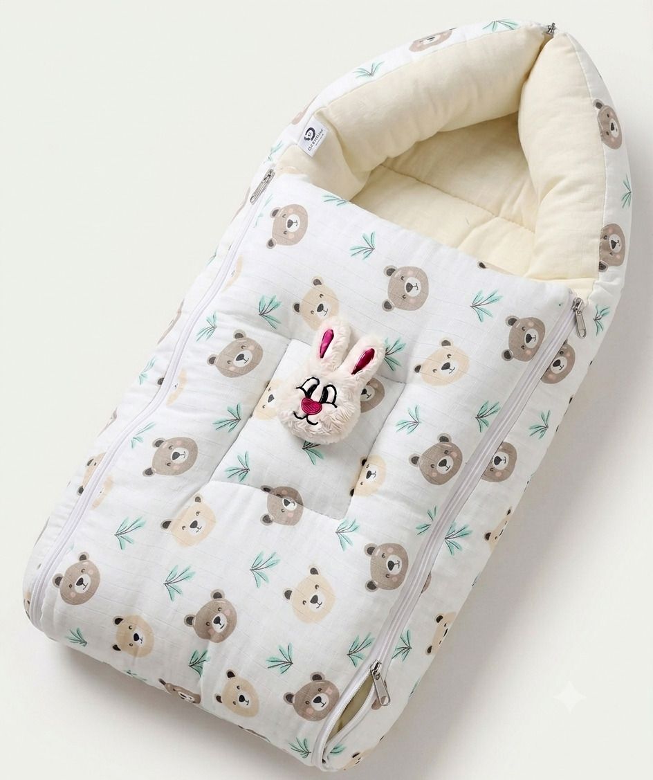 voidrop 100% Muslin Baby Sleeping Bag 3 in 1 Comfortable For Baby Carry Bag 0-6 Month Sleeping Bag-picture-42