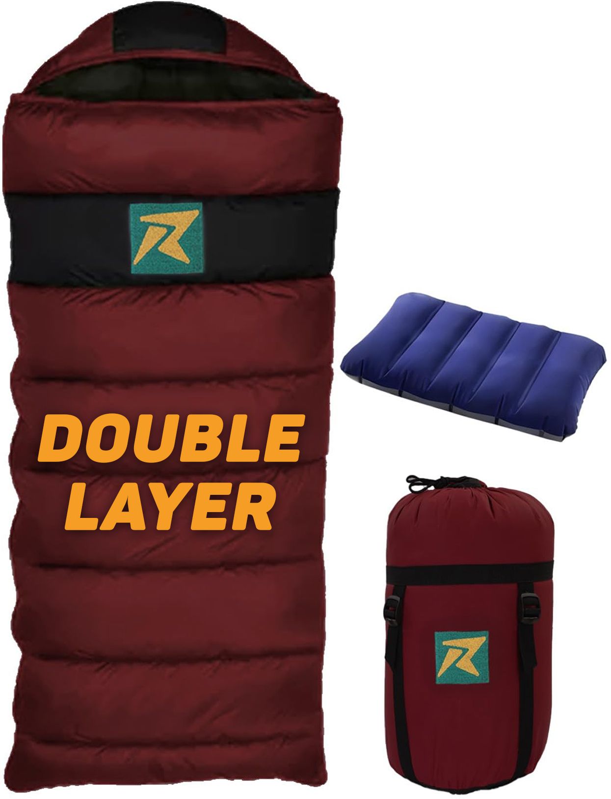 Sleeping Bag for Camping Hiking Traveling and Outdoors|Reliance Hollow Fibre Sleeping Bag