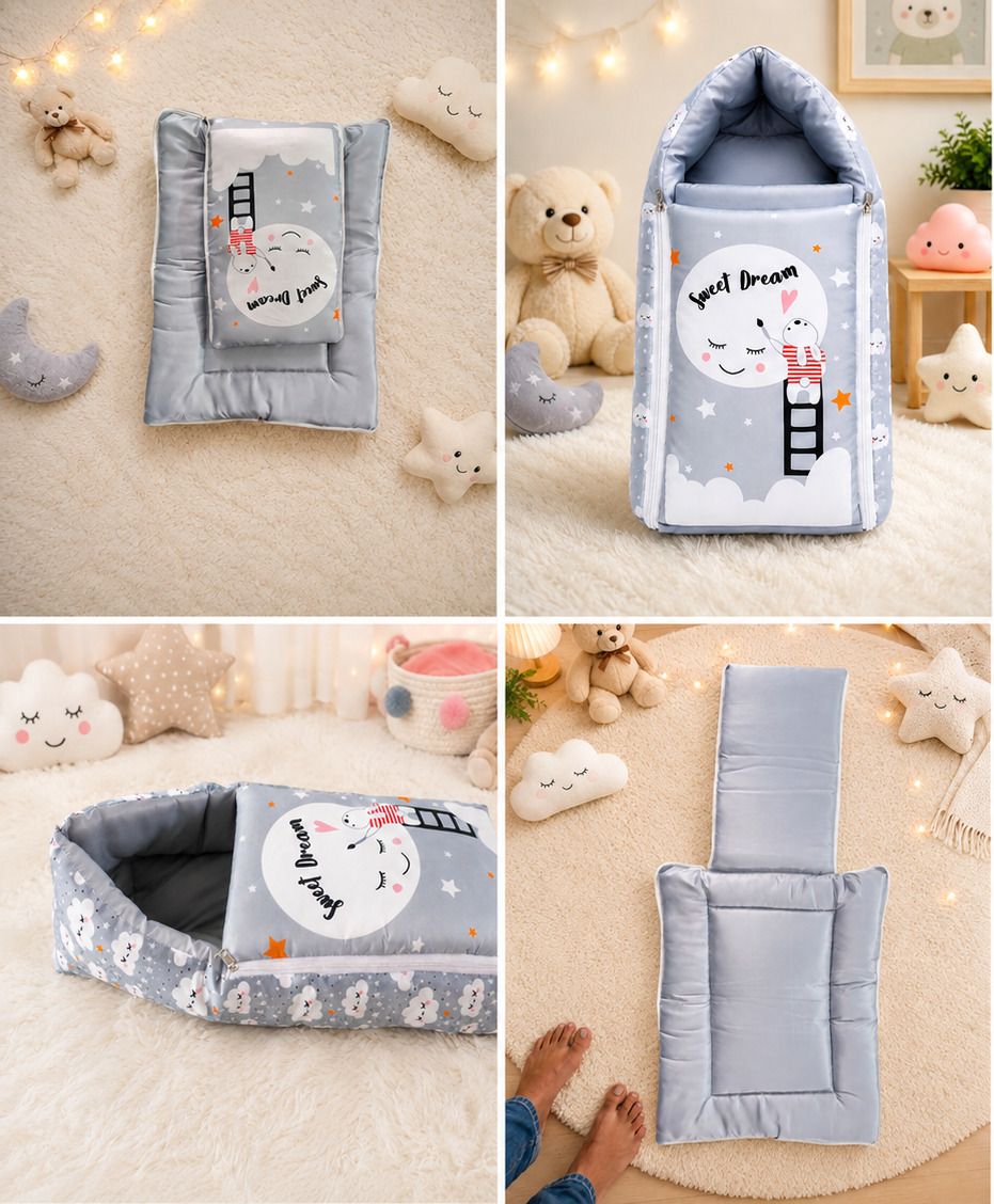 dnenterprise Baby Sleeping Bag 3in1 Cotton Comfortable For New Born Baby Carry Bag Sleeping Bag-picture-5