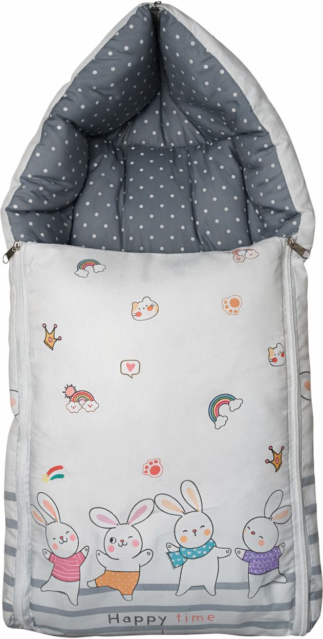 Baby Sleeping Bag for Newborn|Soft Cotton Baby Wrapper |Hooded BabyBlanket|0–6M Sleeping Bag-image-30
