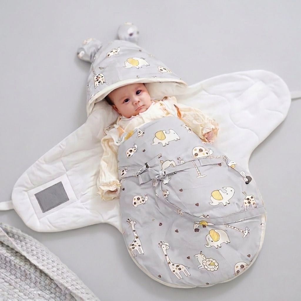 voidrop Ultra-Soft Baby Swaddle & Hooded Sleeping Bag| Breathable for Newborns & Infants Sleeping Bag-picture-4