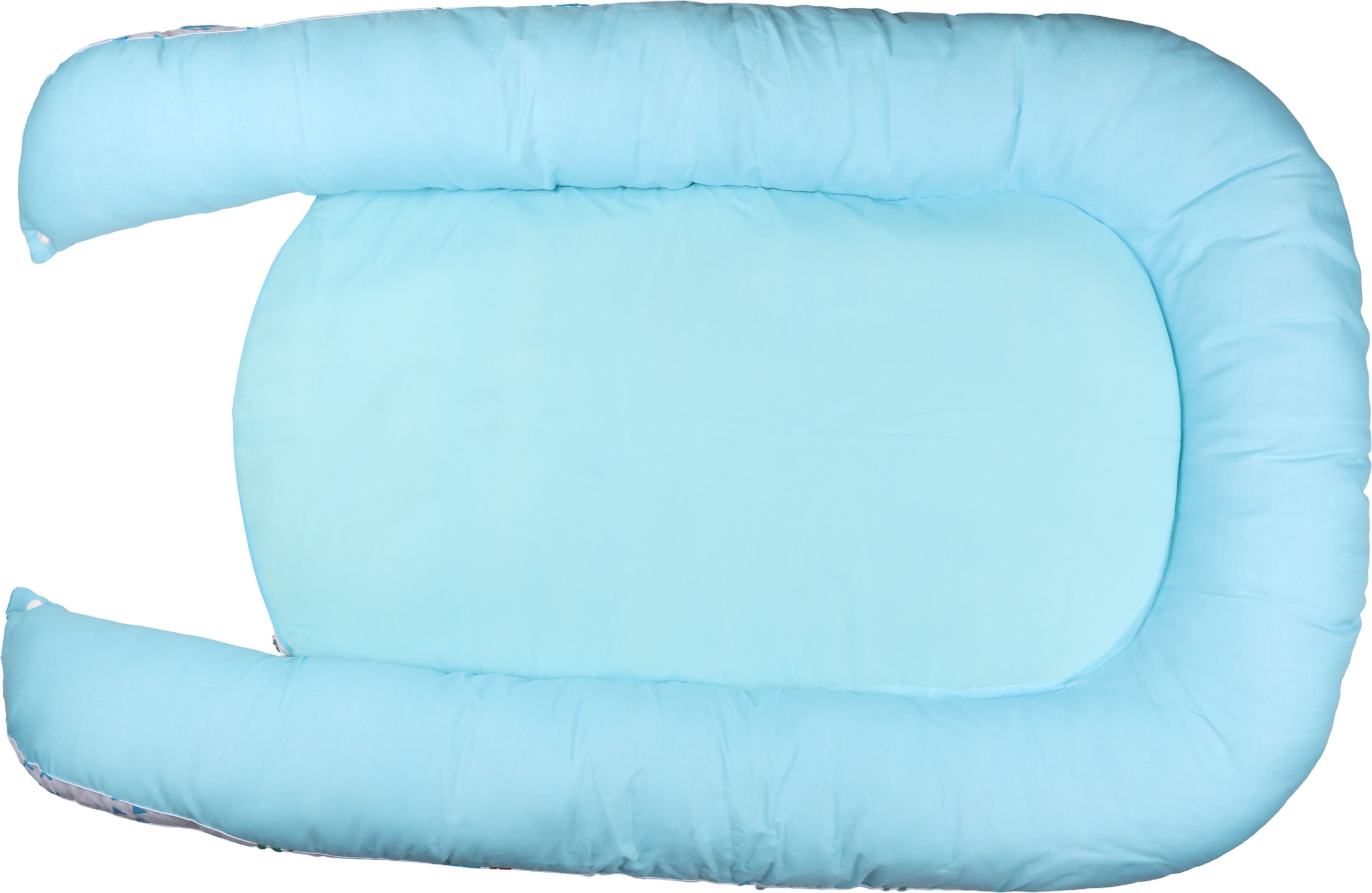 White & Blue Comfort Nest Premium Cotton Sleep Pod with Diaper Sleeping Bag-image-23
