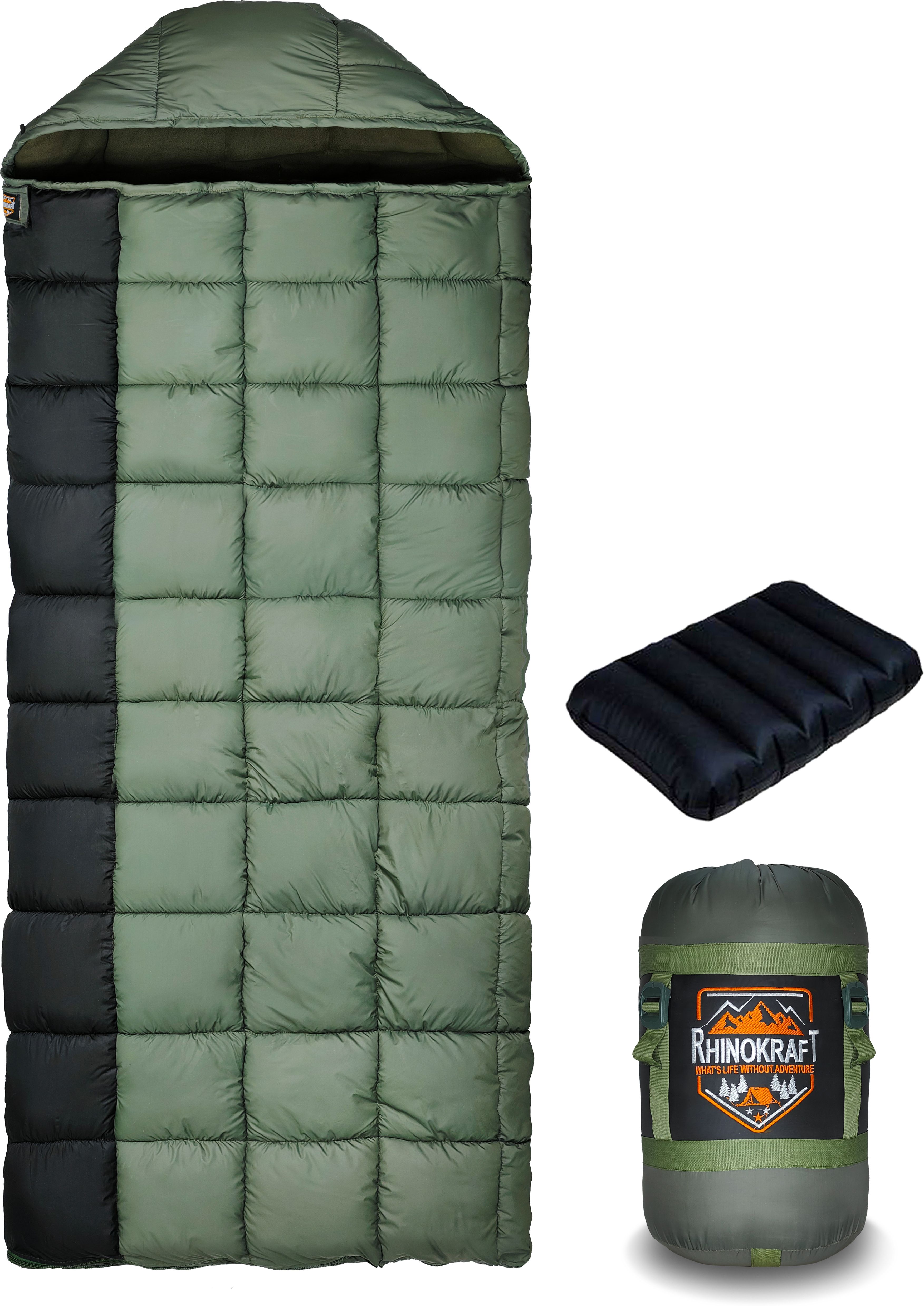 Rectangular Shape | Warm Anti Fleece liner | Ideal for Adult upto 5.8 Ft Sleeping Bag