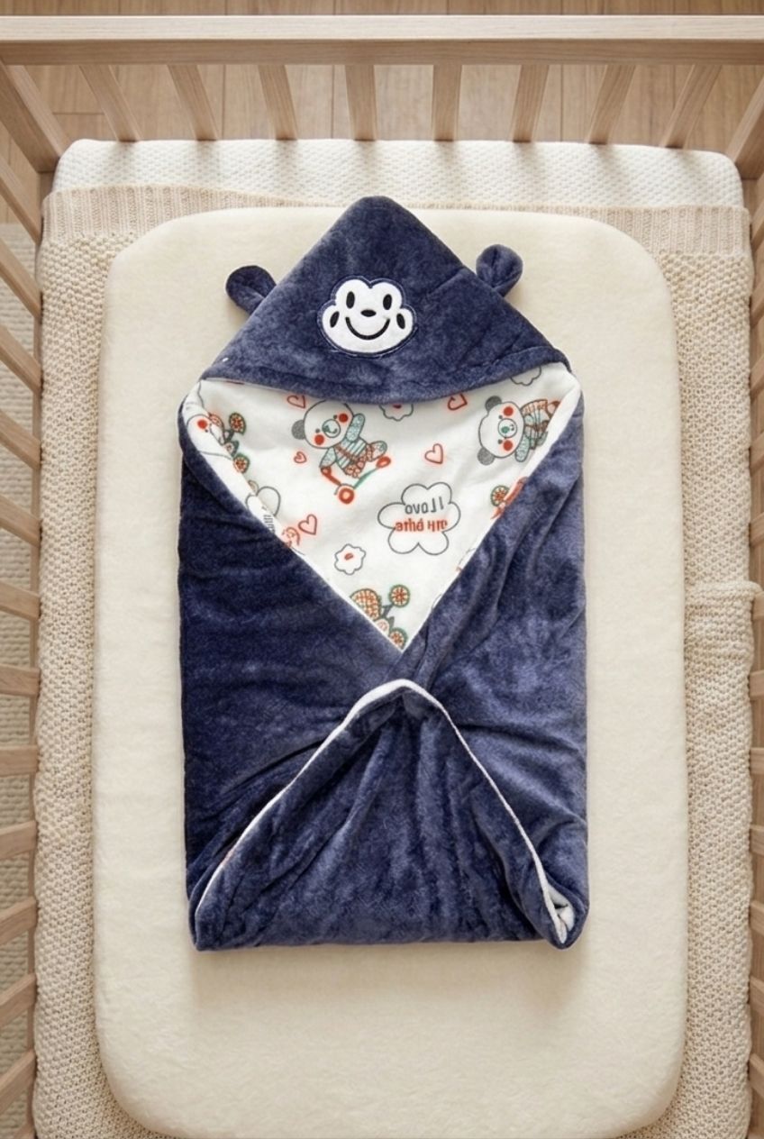 olene Hooded Wrapper Baby Blanket Supper Soft & Easy to Carry For Infants Sleeping Bag-picture-26