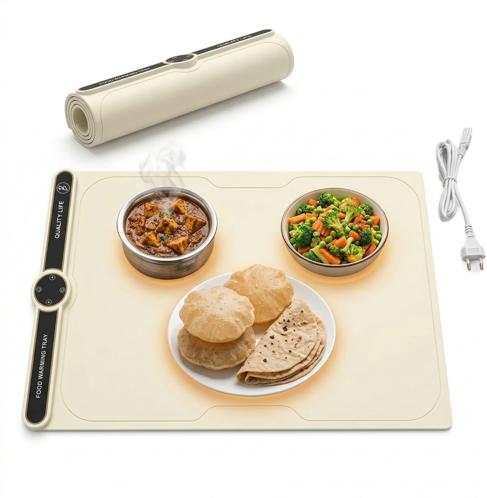btag Electric Silicone Food Warming Tray 250W | Portable Rollable Heating Mat Slide Warming Table-picture-4