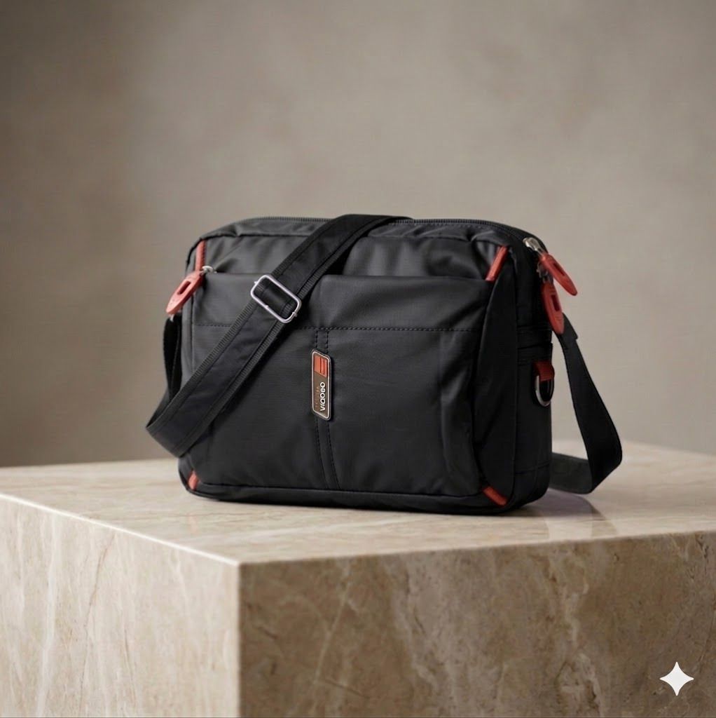 getedge Black Men & Women Sling Bag sb1b-picture-34