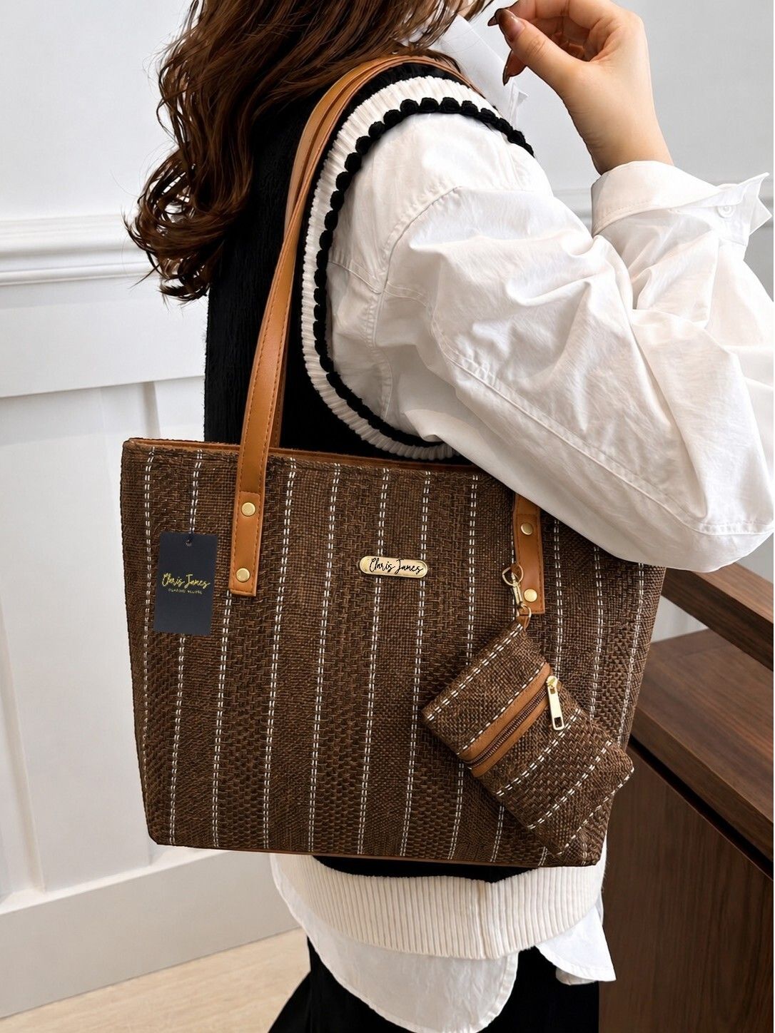 Women Brown Tote-image-3