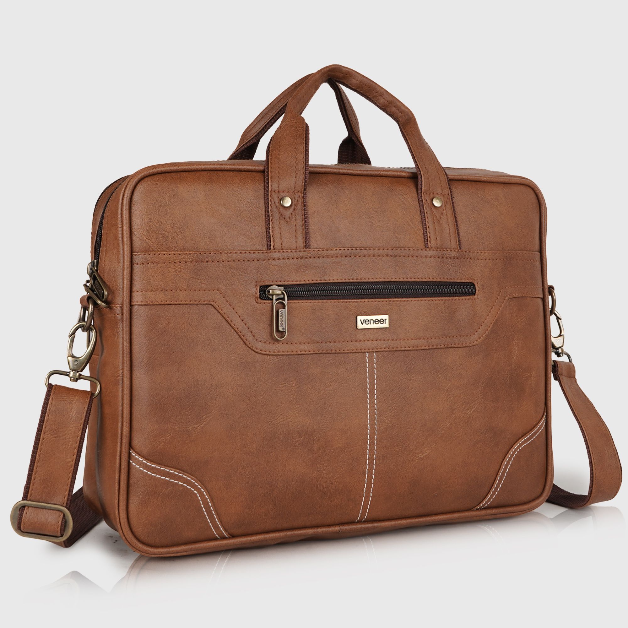 Tan Men Messenger Bag Laptop messenger bag for men women-image-39