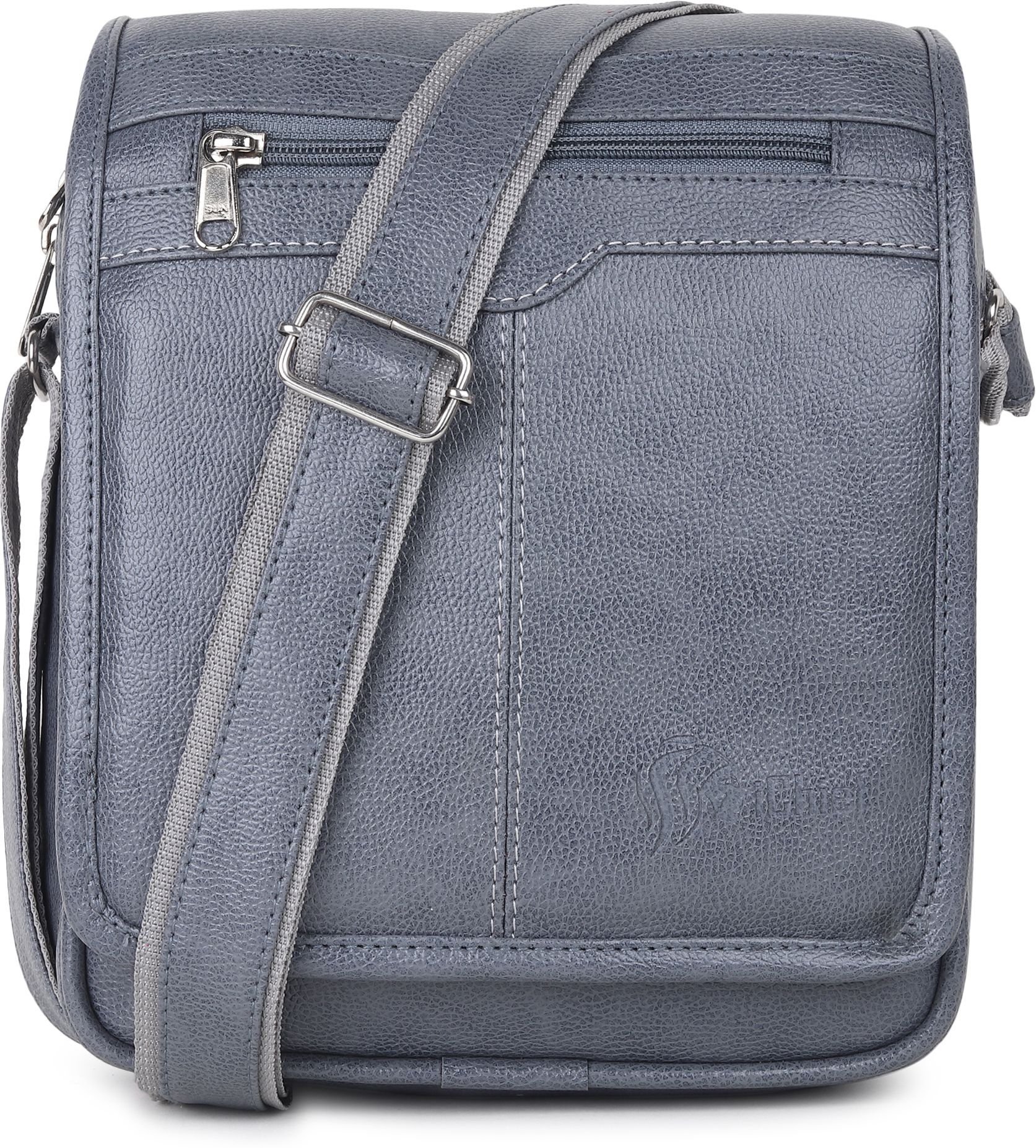 Grey Men Sling Bag Shade-image-11