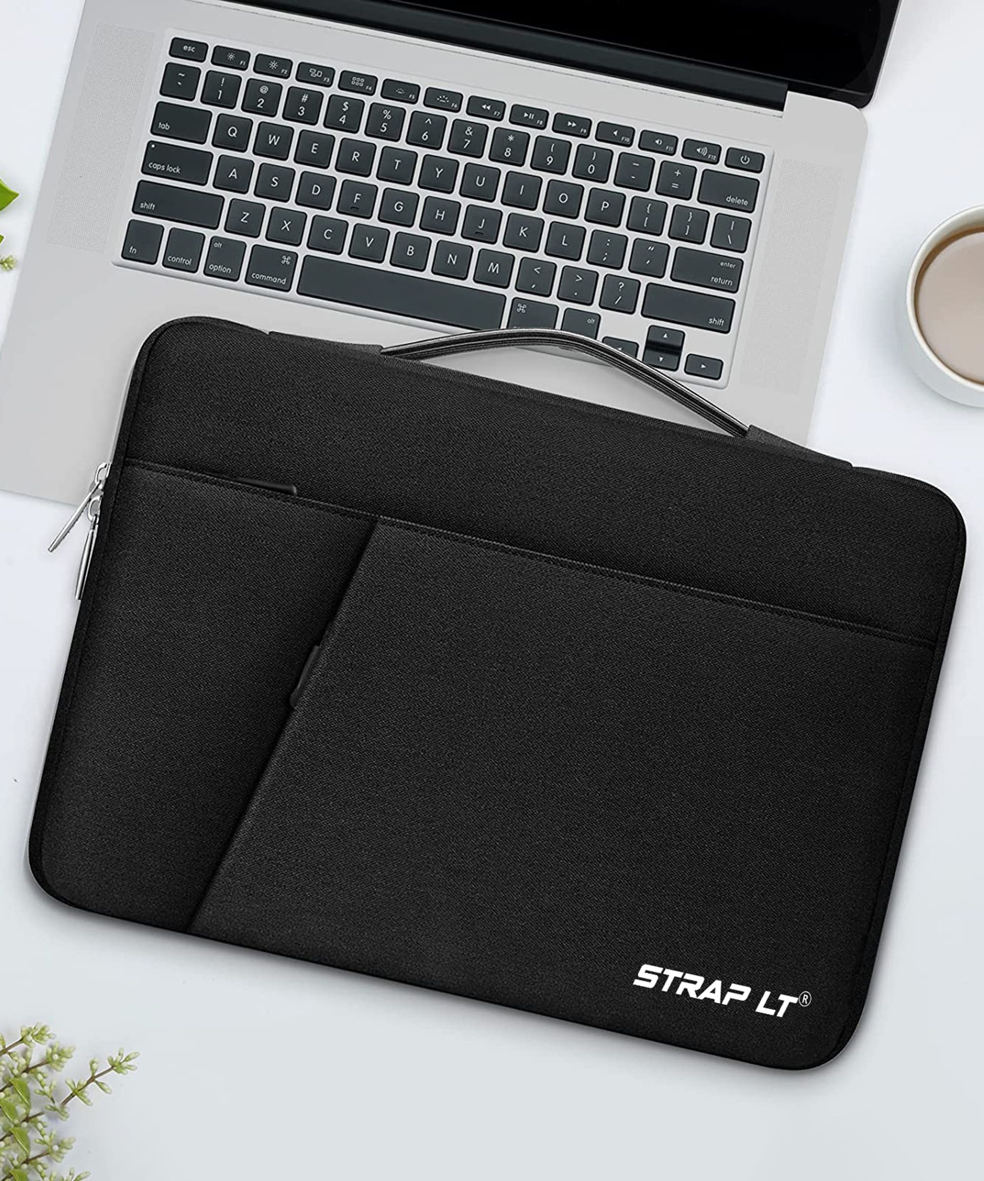 straplt Black Men & Women Messenger Bag 15-16 Inch Sleeve Bag Case for Laptop MacBook Waterproof Laptop Sleeve Bag,Black-picture-26