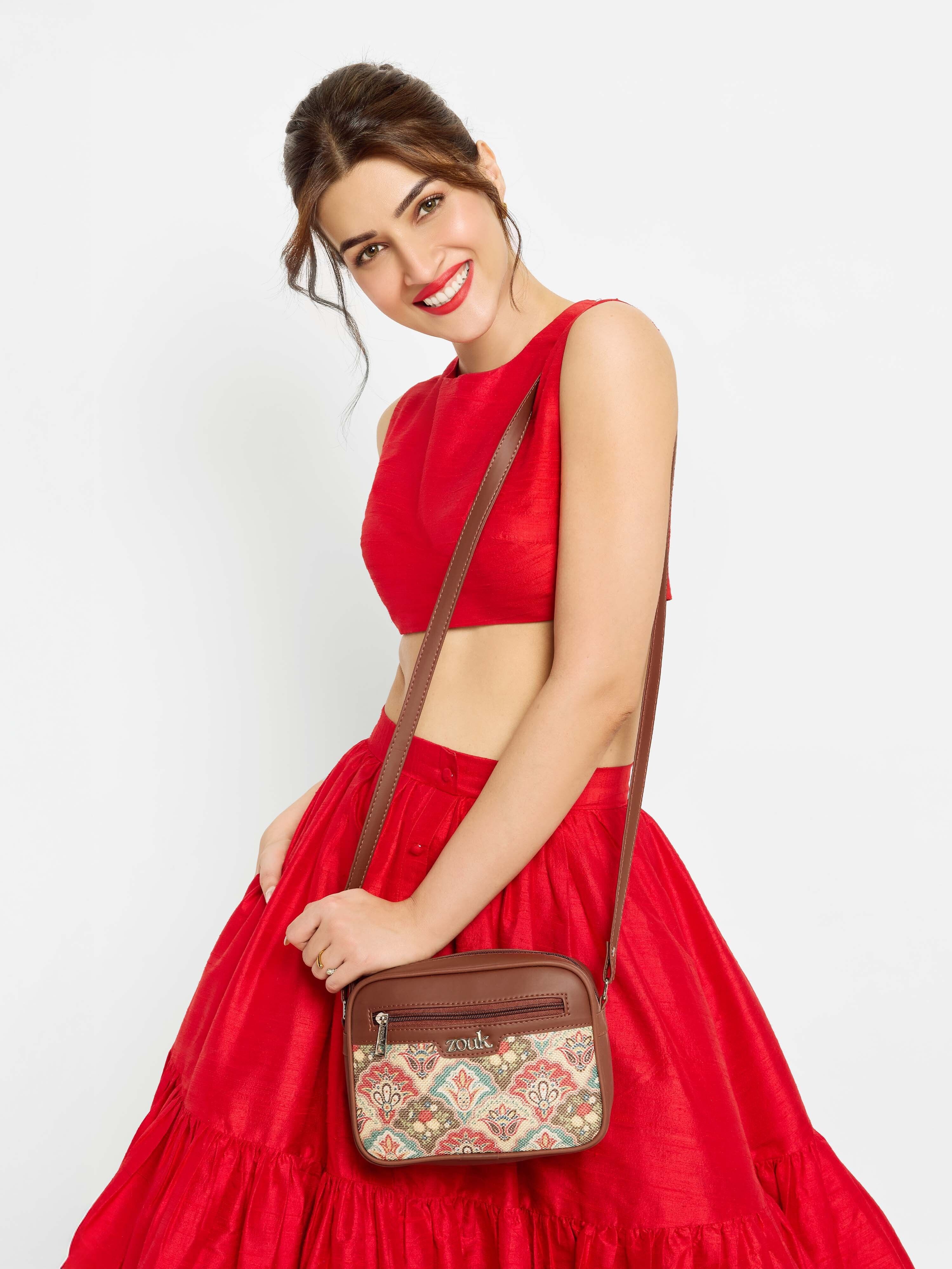 Multicolor Women Sling Bag for women Handmade Bags for Females Vegan Leather and Indian Fabric-image-24