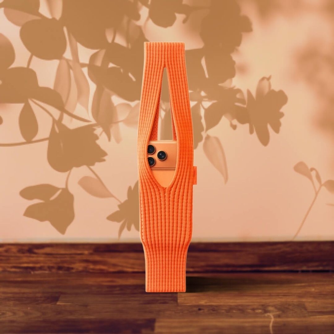 Orange Men & Women Sling Bag Mobile Phone Pocket 3D Knitted Scarf Phone Holder Sleeve, Unisex,Size (40cm) S20-image-38