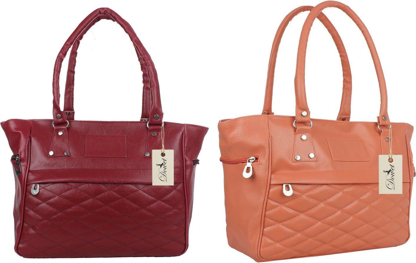 dowet Women Maroon, Tan Hand-held Bag-picture-6