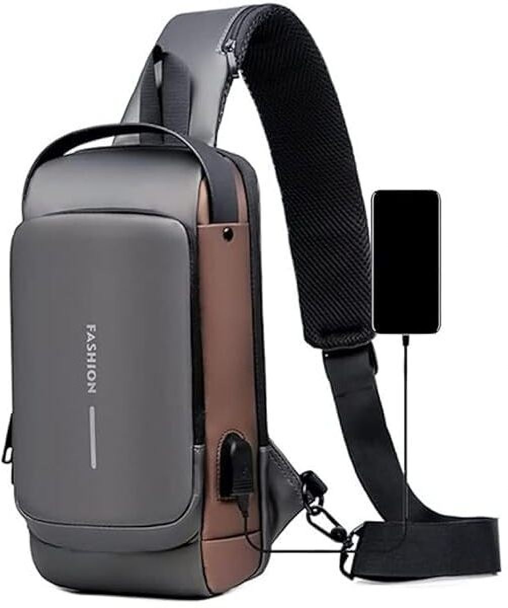 techmaze Men's High-Grade Password Lock Chest Bag Portable Men's Bag Motorcycle Bag Chest Waterproof Backpack-picture-17