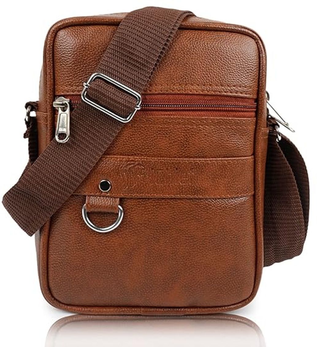 Tan Men & Women Sling Bag Stylish Cross Body for Office, Cash, Business Collection, Travelling-image-45