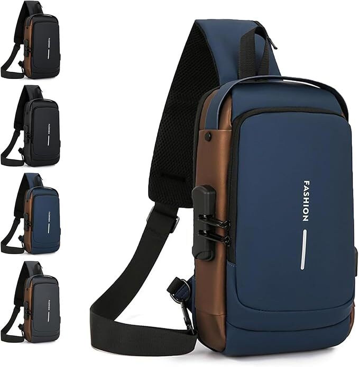 Beige Men & Women Sling Bag FS SB-01 Multi s1