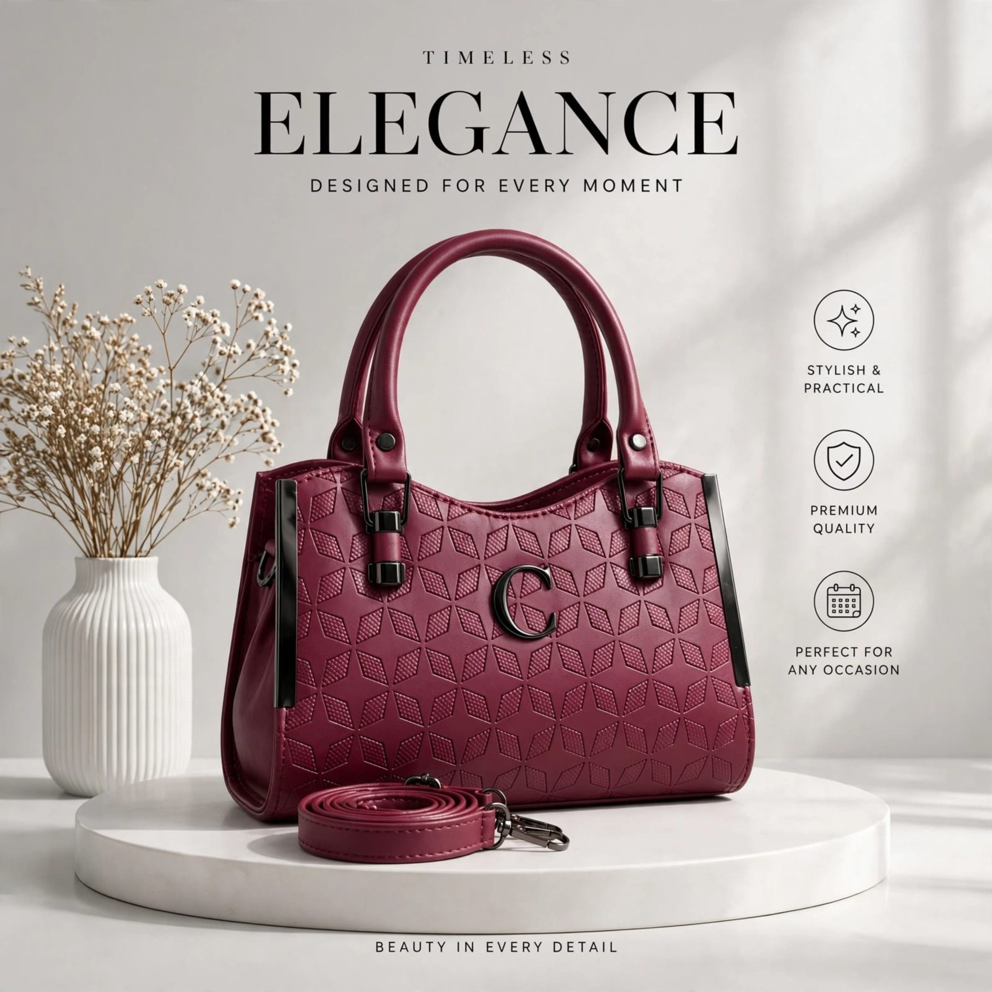 skorpio Casual, Formal, Party Maroon Clutch-picture-26