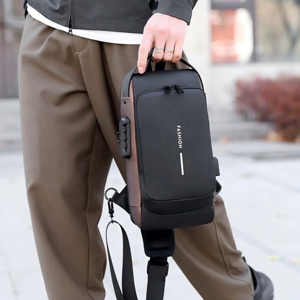 life india Small 12 L Laptop Backpack 2025 Motorcycle Crossbody Sling Bag Multifunction Anti-Theft Chest USB Charging-picture-19