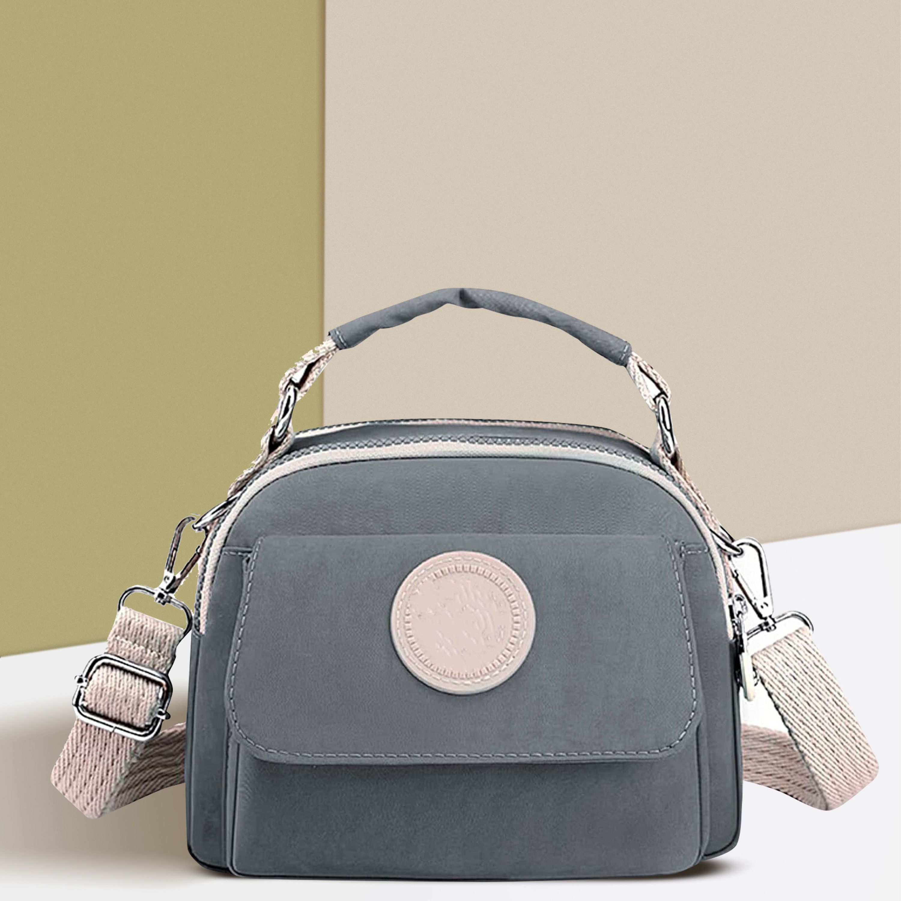 Grey Women Sling Bag Women's Stylish Lightweight Sling Crossbody Shoulder Bag,-image-30