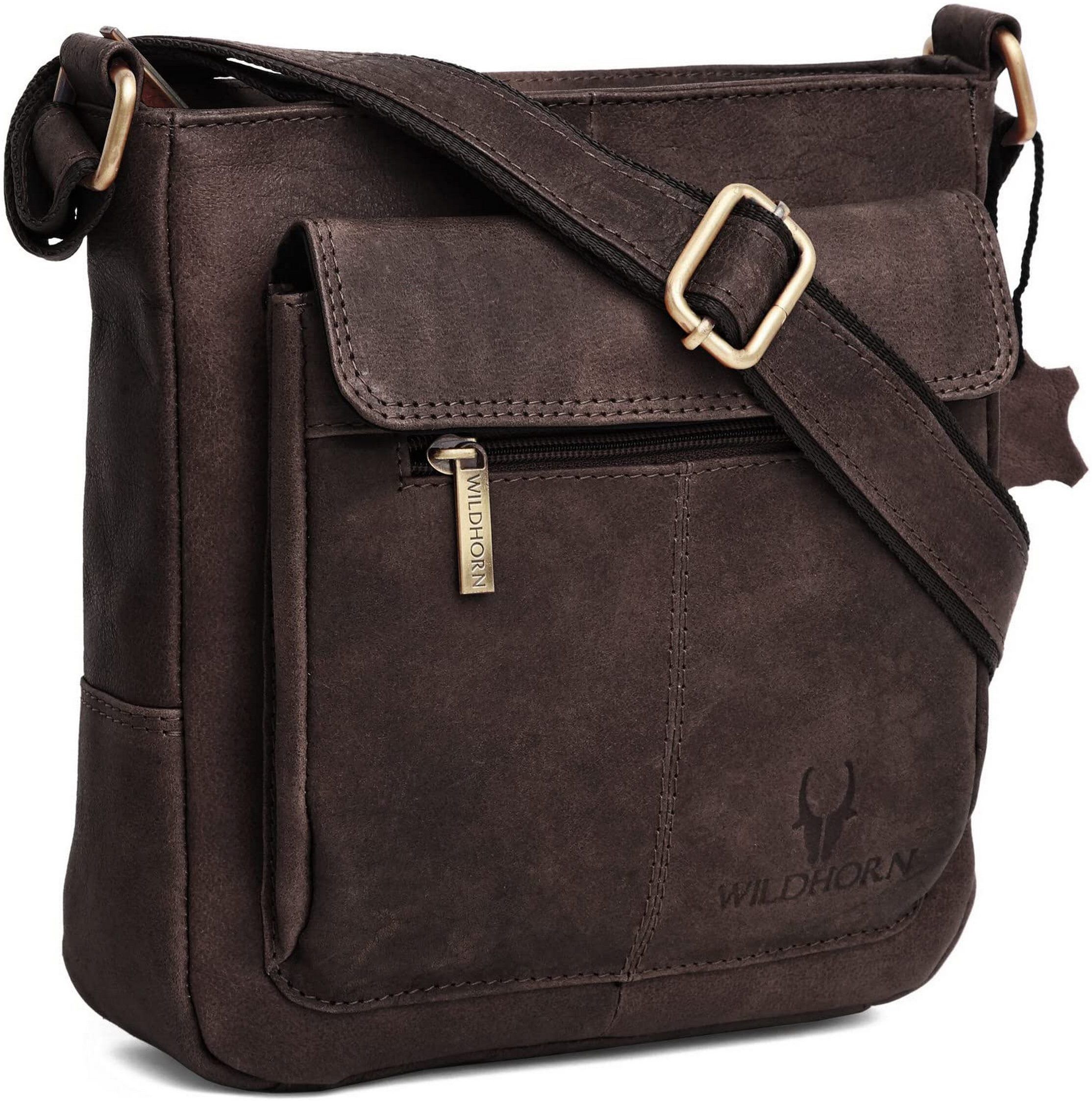 wildhorn Brown Men Sling Bag Leather Bag for Men-picture-15