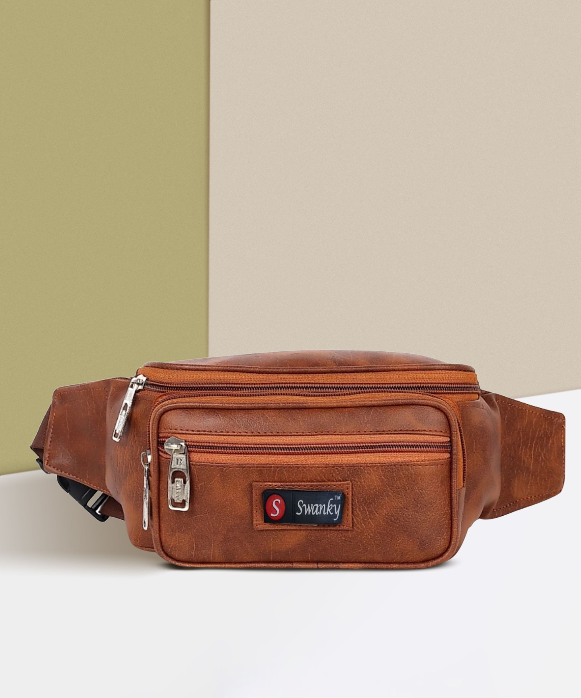 Tan Men & Women Sling Bag Waist Pack-image-41