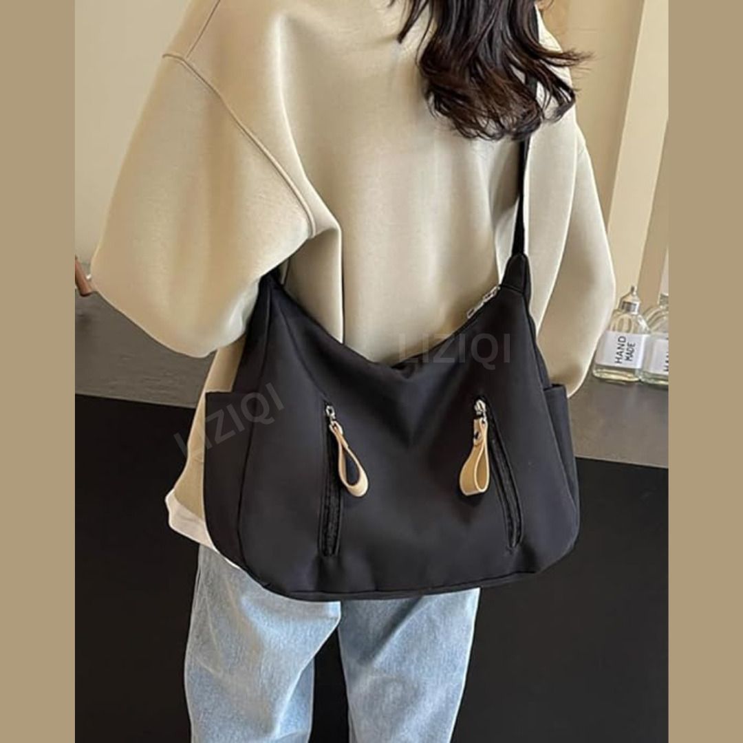 Black Women Sling Bag Stylish Trendy Canvas handbag Sling bag for women-image-1