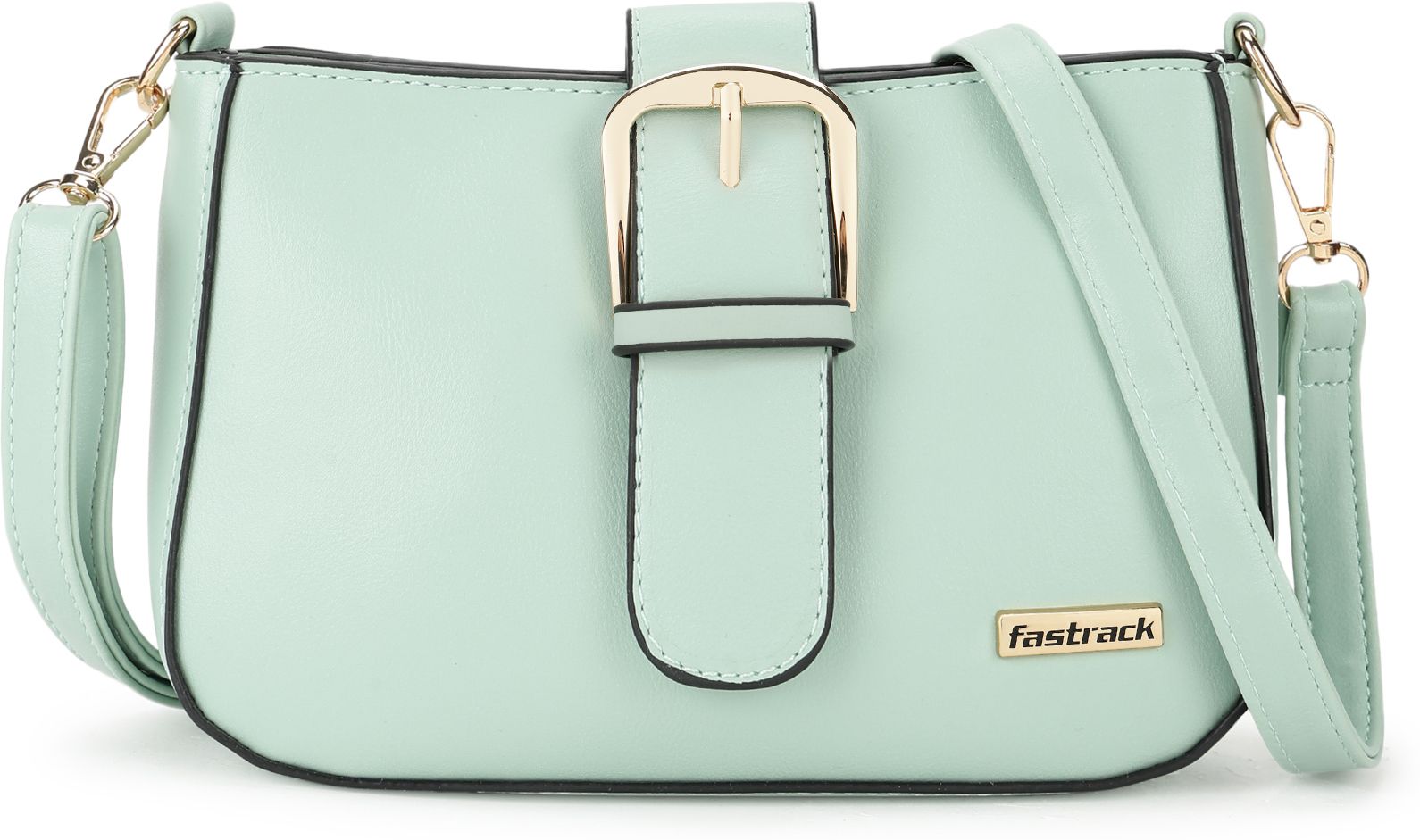 Green Women Sling Bag Solid-image-1
