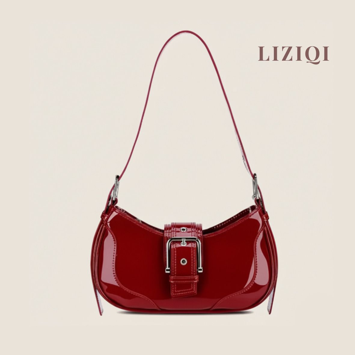 Red Women Sling Bag Sling bag for women Half moon Trendy Korean design-image-19