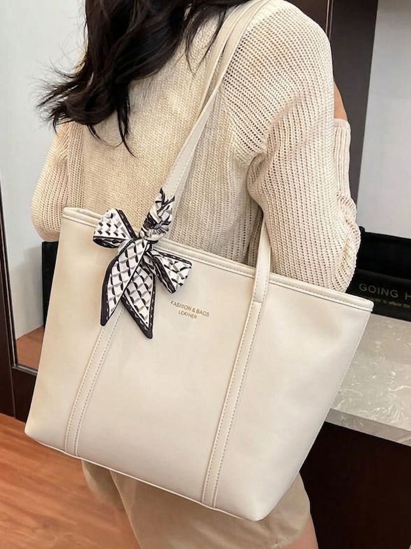 White Women Tote Women Stylish Tote Bag-image-12