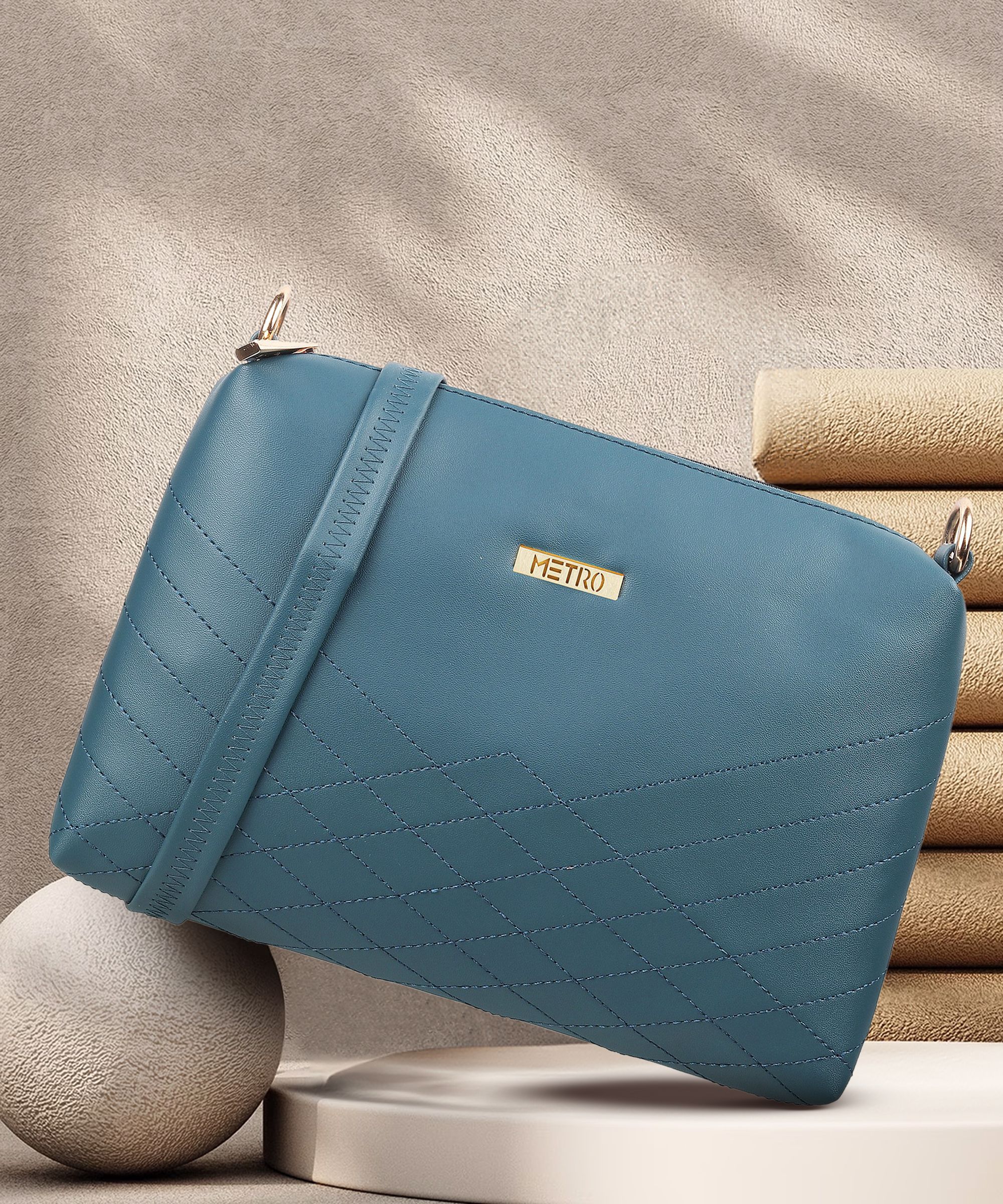 Blue Women Sling Bag - Medium 66-7352-Blue-image-1