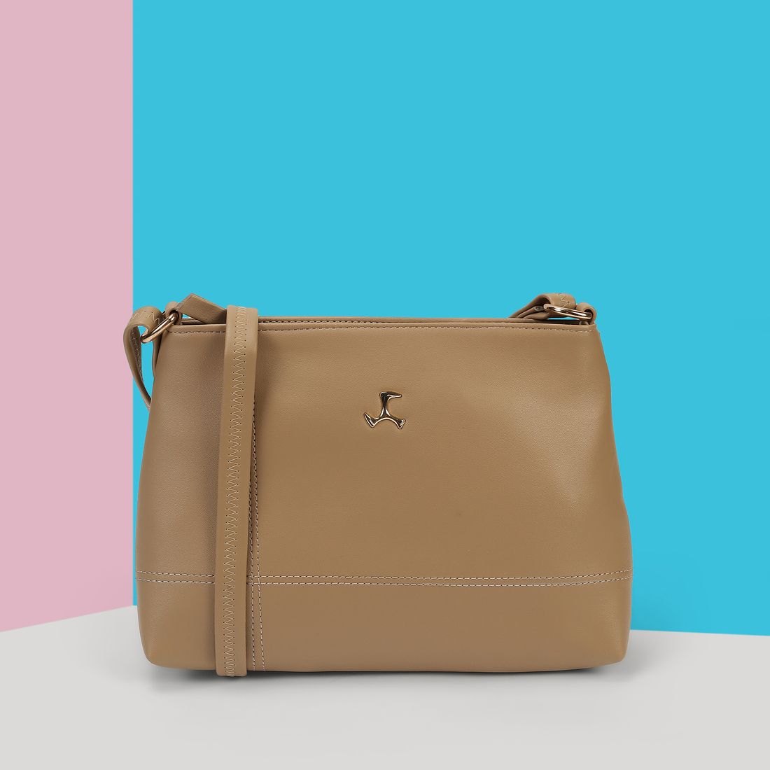 Beige Women Sling Bag 66-710-image-2