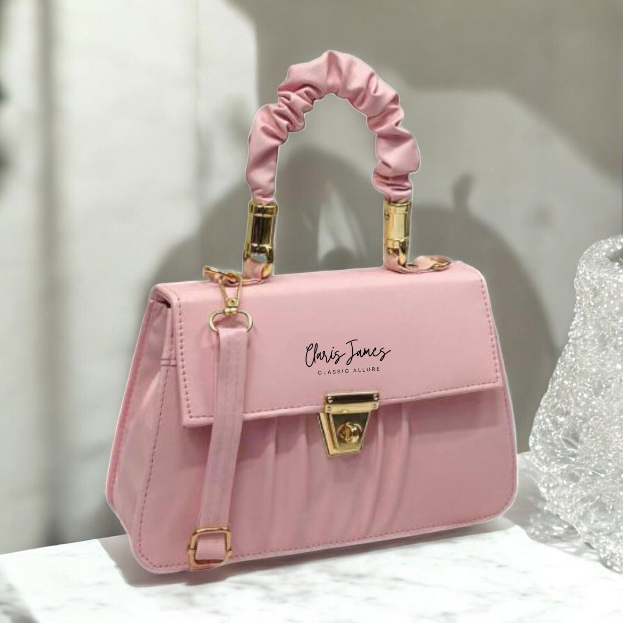 clarisjames Pink Women Sling Bag Ladies slingbag handbag for women pink color bag-picture-20