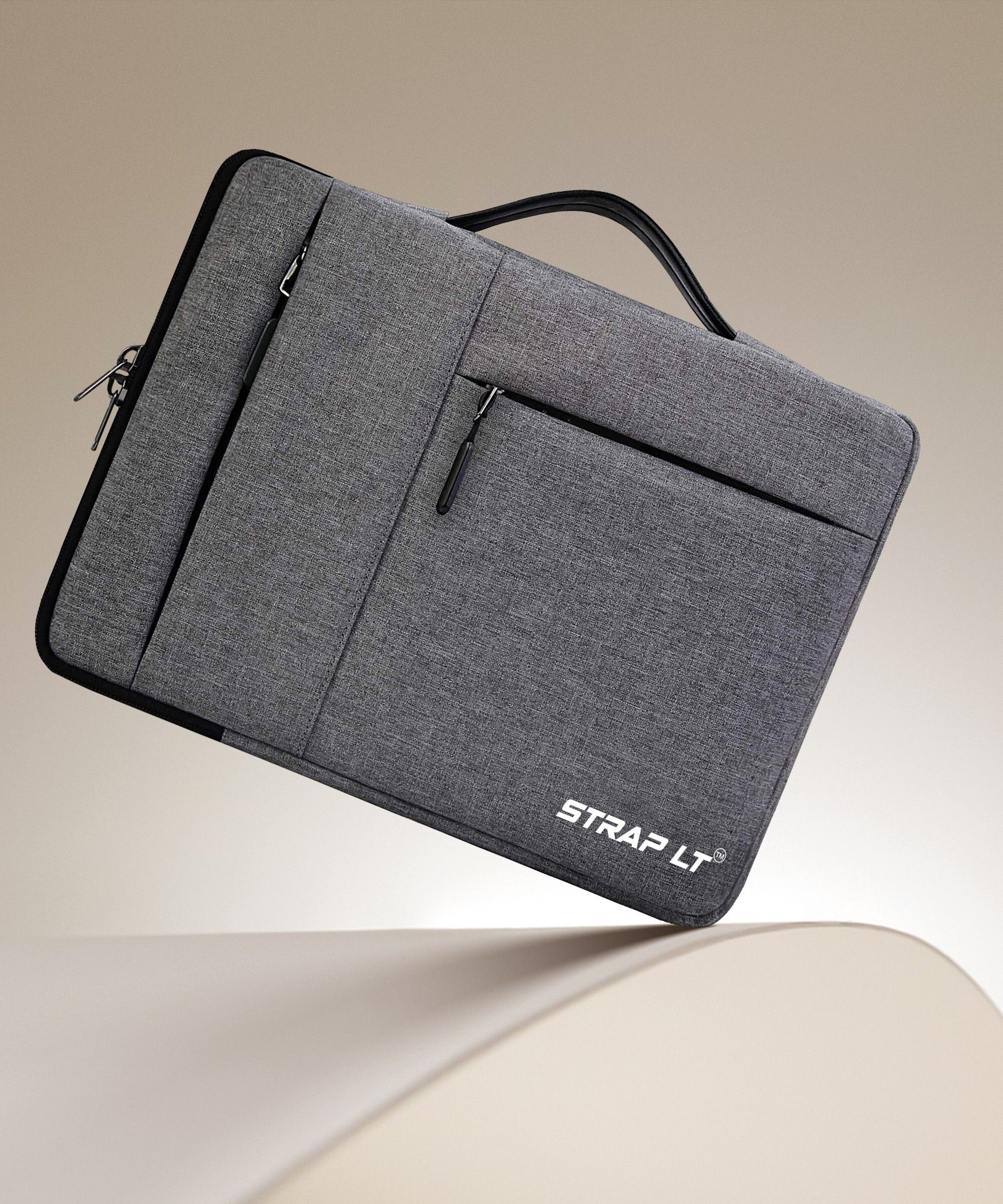 Grey Men & Women Messenger Bag 15-16 Inch Laptop Sleeve For Laptop Waterproof Bag with Handle-image-48