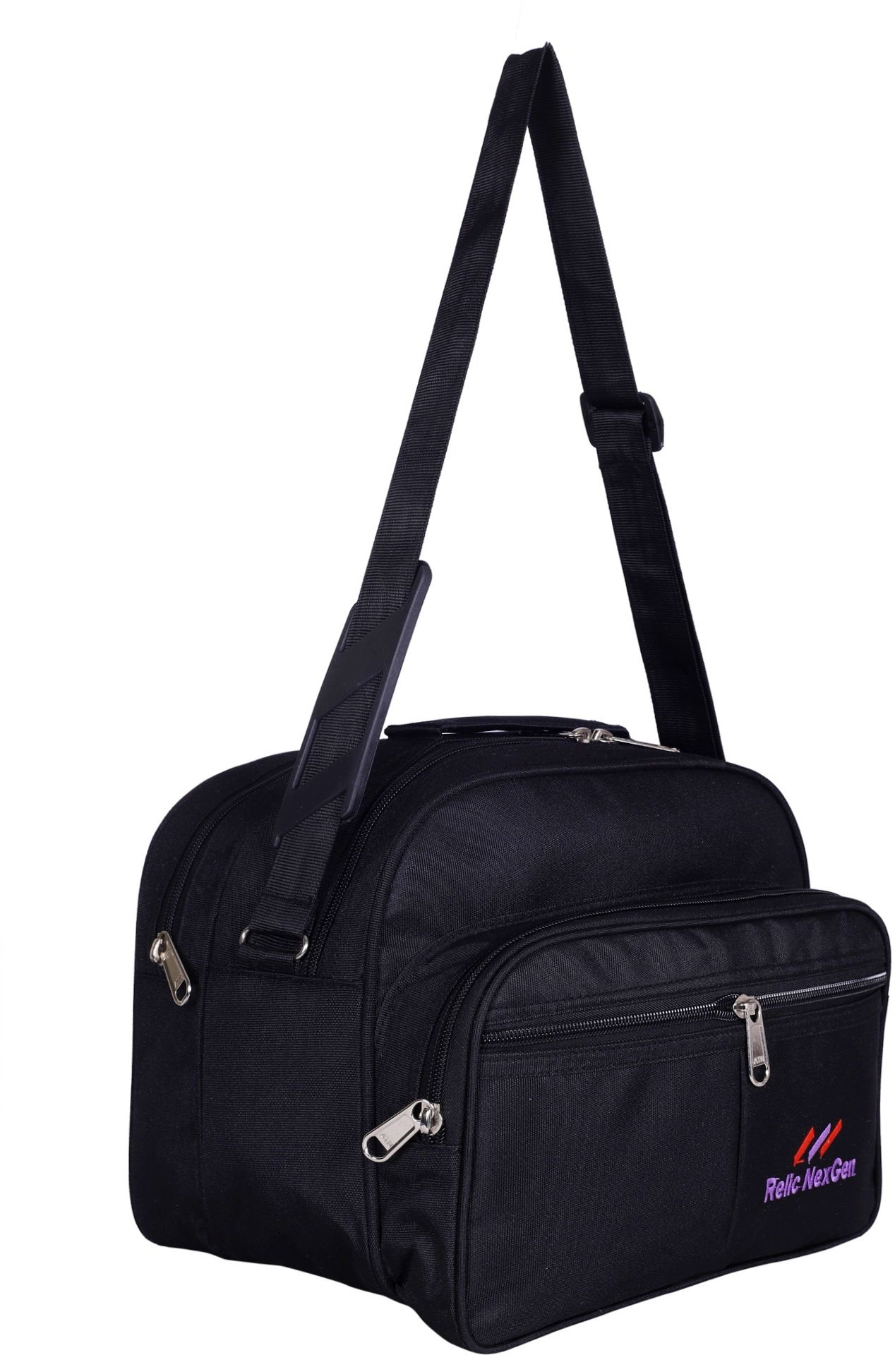 Black Men & Women Sling Bag - Extra Large Polyester Messenger Bag/Cash Bag for Men and Women (Black) Waterproof Sling Bag-image-19