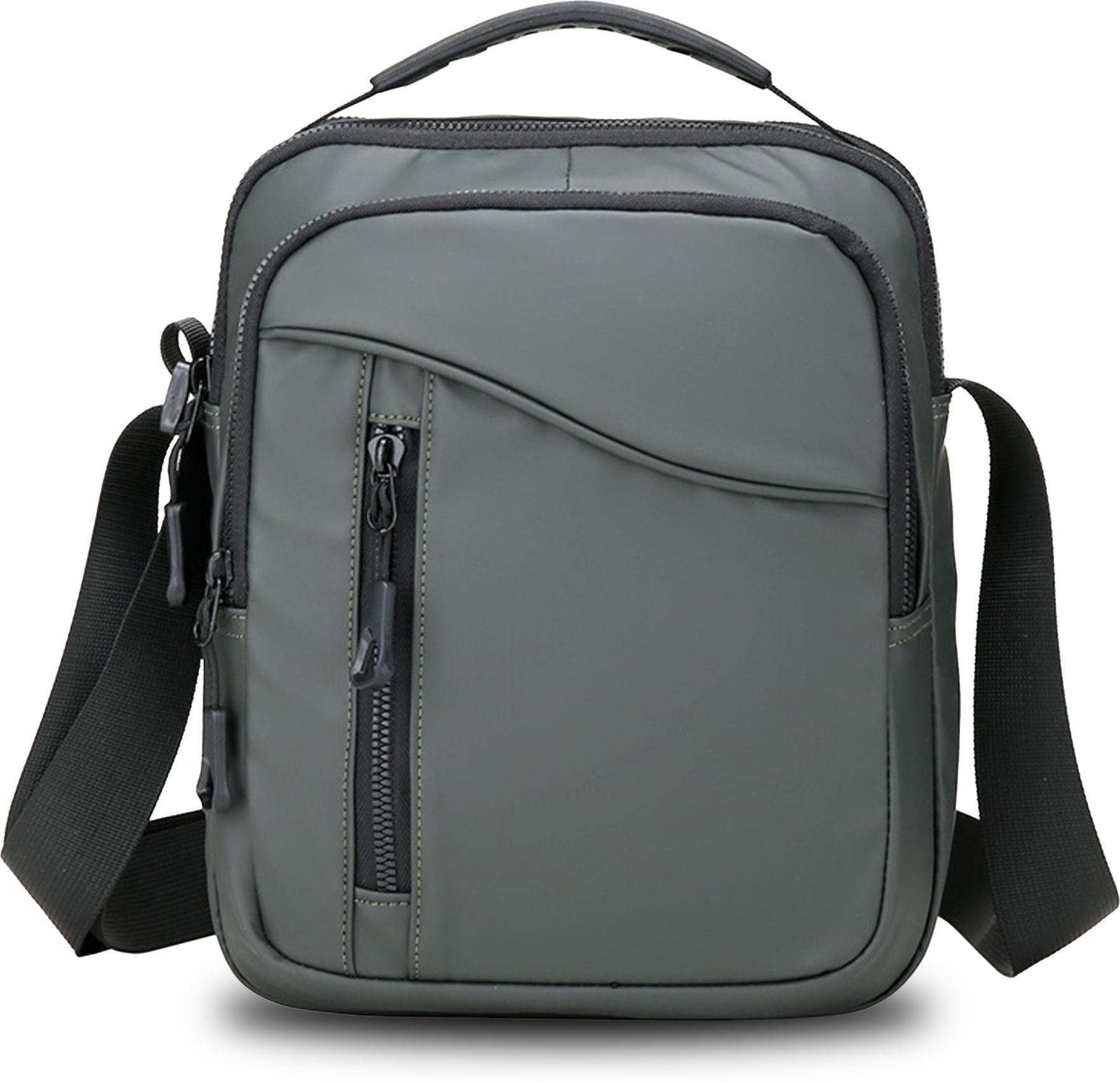 Green Men Sling Bag Men Sling Bag With 1 Large Compartment And 1 Small Compartment 2 Pocket Fabric-image-23