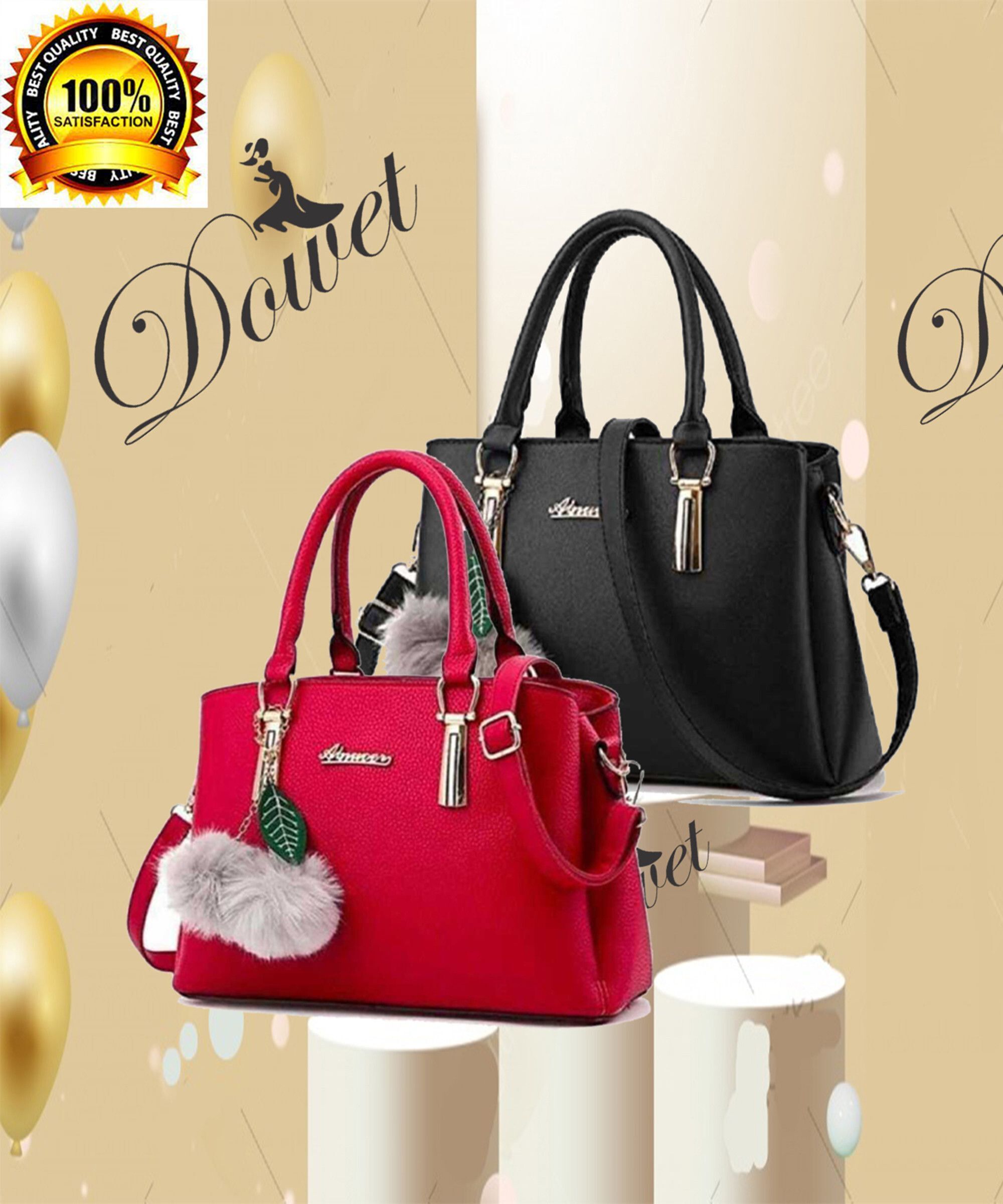 dowet Women Black, Red Hand-held Bag-picture-40