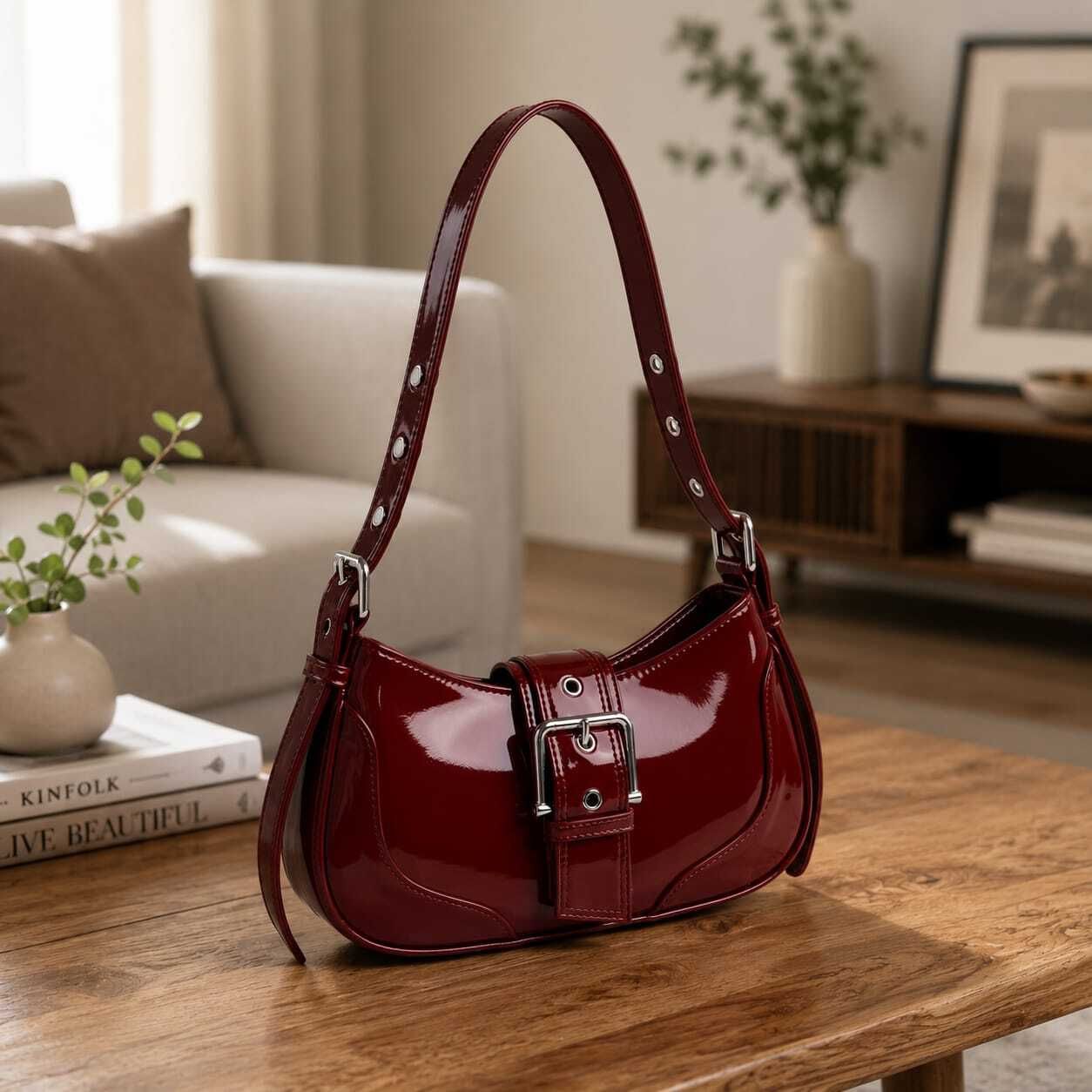 Maroon Women Shoulder Bag Eleganza Shoulder Purse-image-1