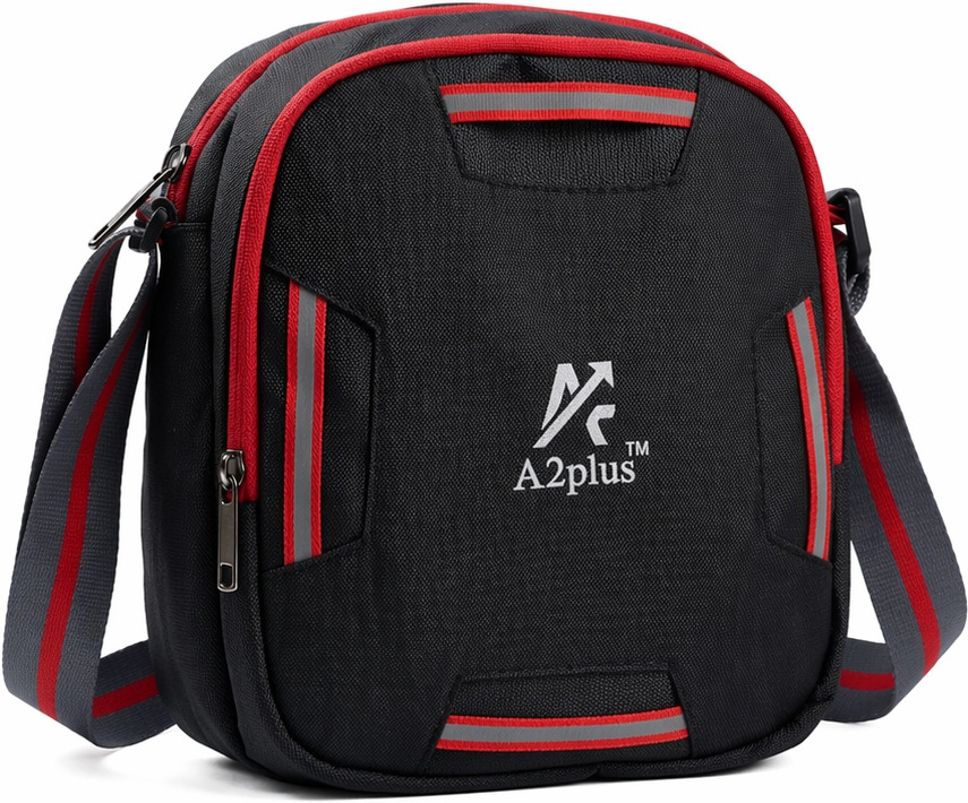 a2plus Black, Red Men & Women Sling Bag SB-RED-001-picture-34