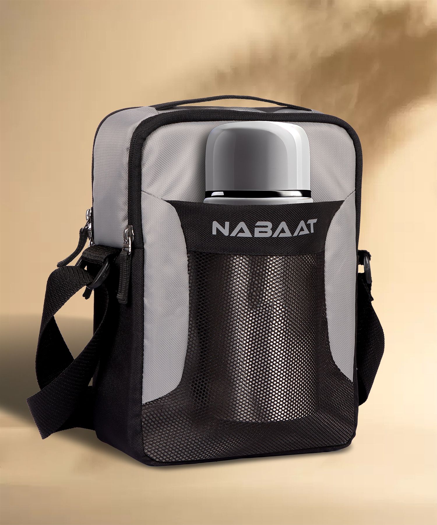 Grey Men Sling Bag QuickQuench Sling Bag for Men & Women, Side Travel Bag with Water Bottle Pocket-image-30