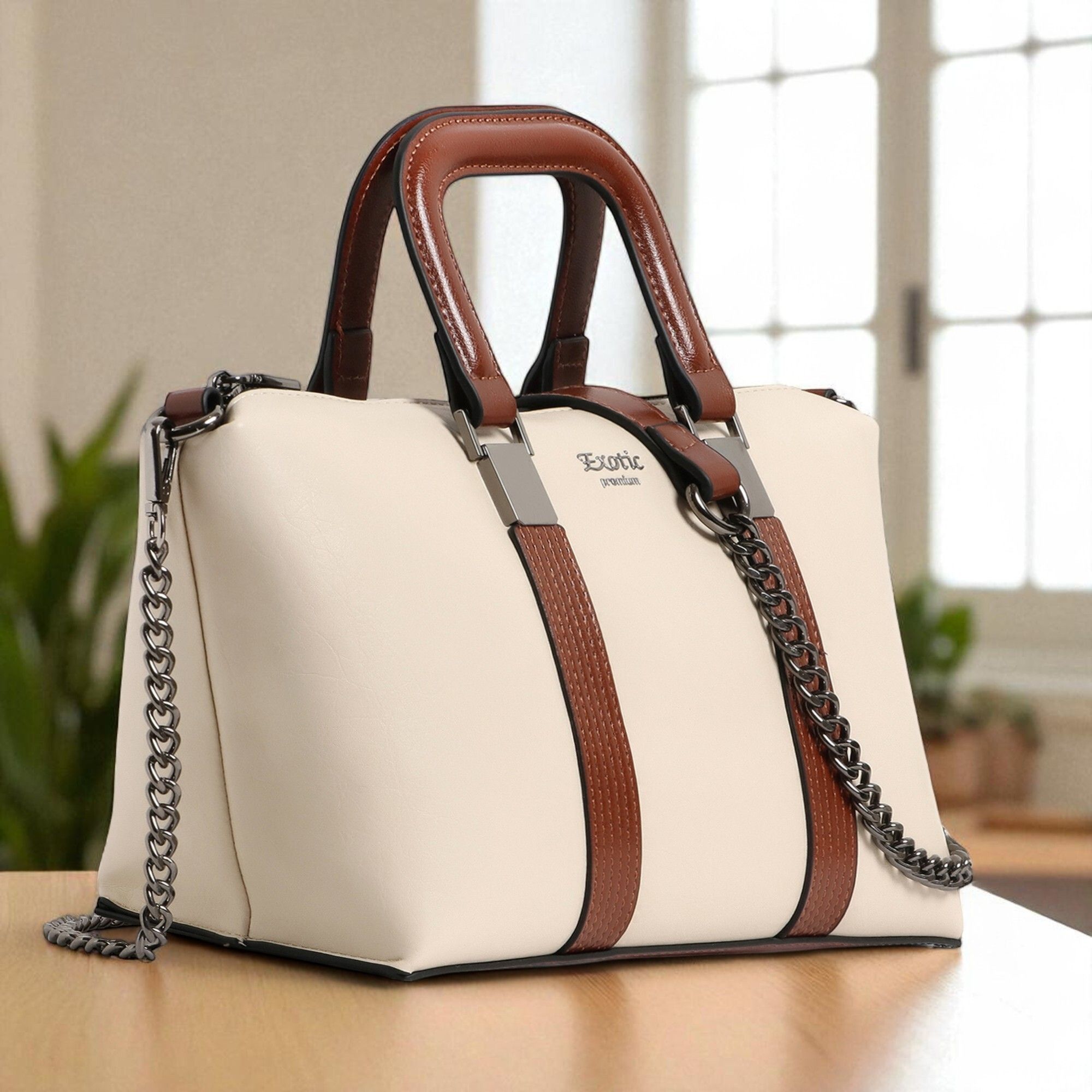 exotic premium Beige Women Shoulder Bag Solid Pattern Elegance Hand Bag-picture-29