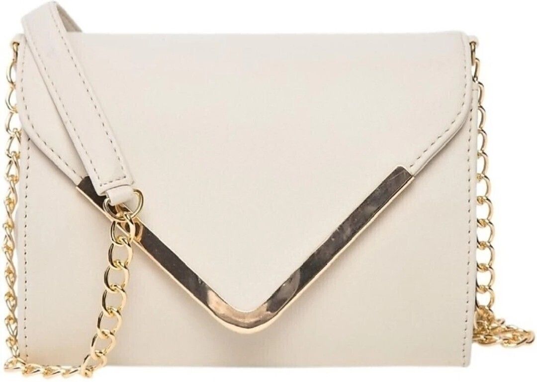 White Women Sling Bag For Women With Adjustable strap (2L Capacity,1 Compartemnt)-image-1