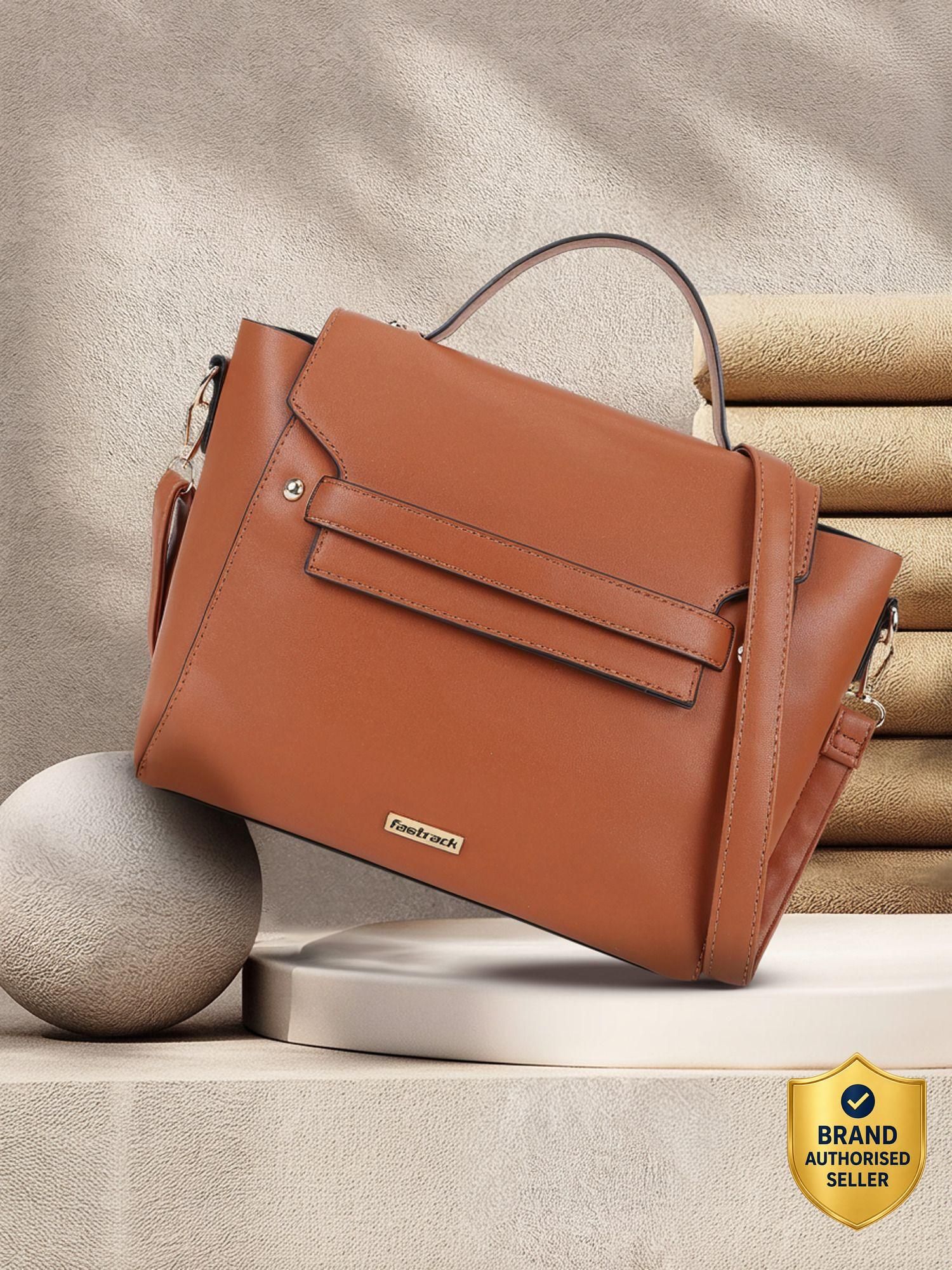 Brown Women Satchel - Medium Solid-image-8