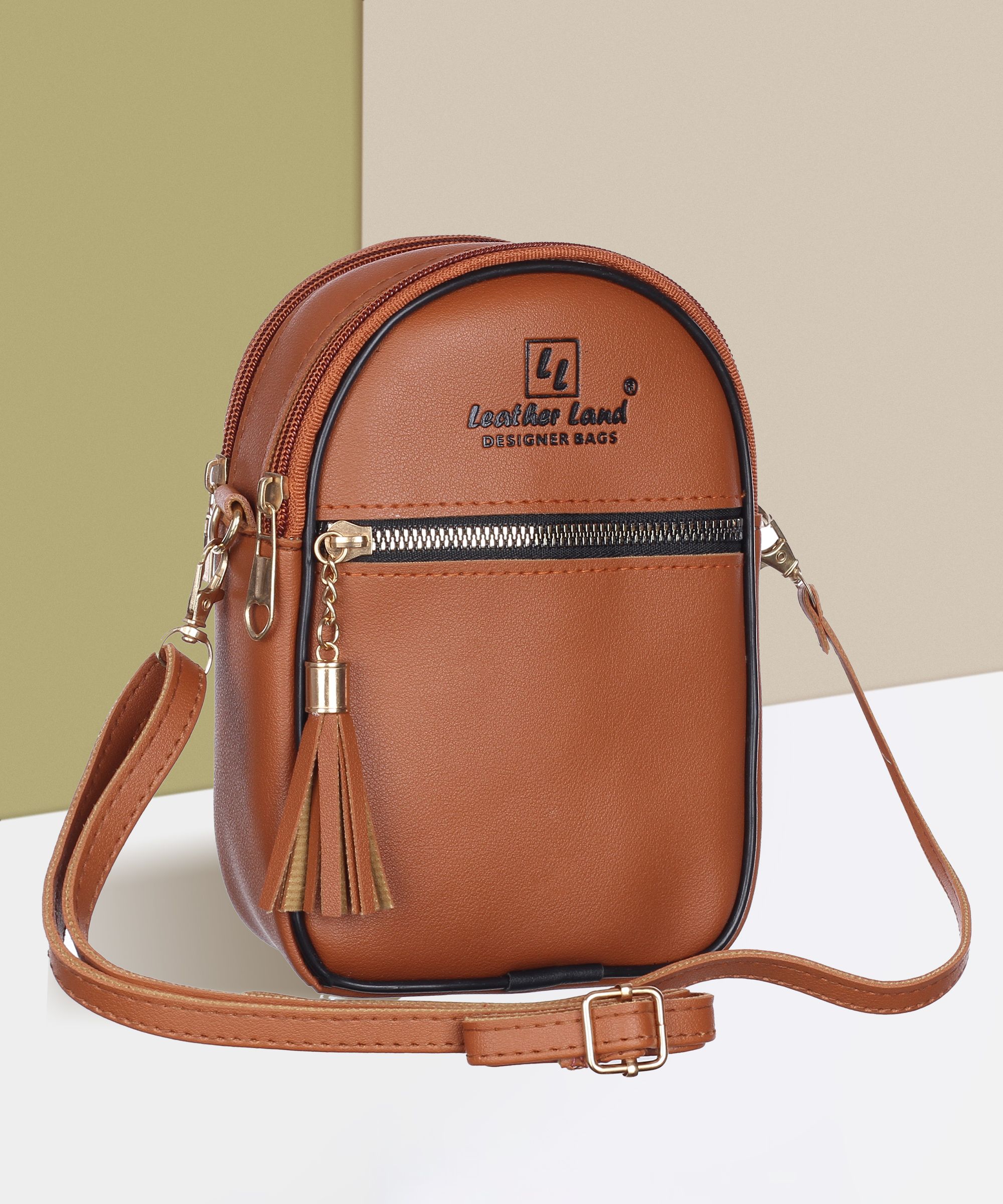 Brown Women Sling Bag SMALL '2' IN one Sling & Back pack in BROWN