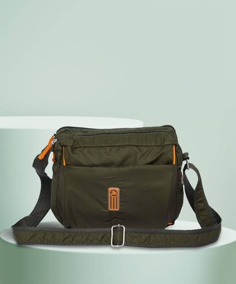 Green Men & Women Sling Bag - Medium Unisex Polyester Sling & Cross-Body Bag (BL53G)