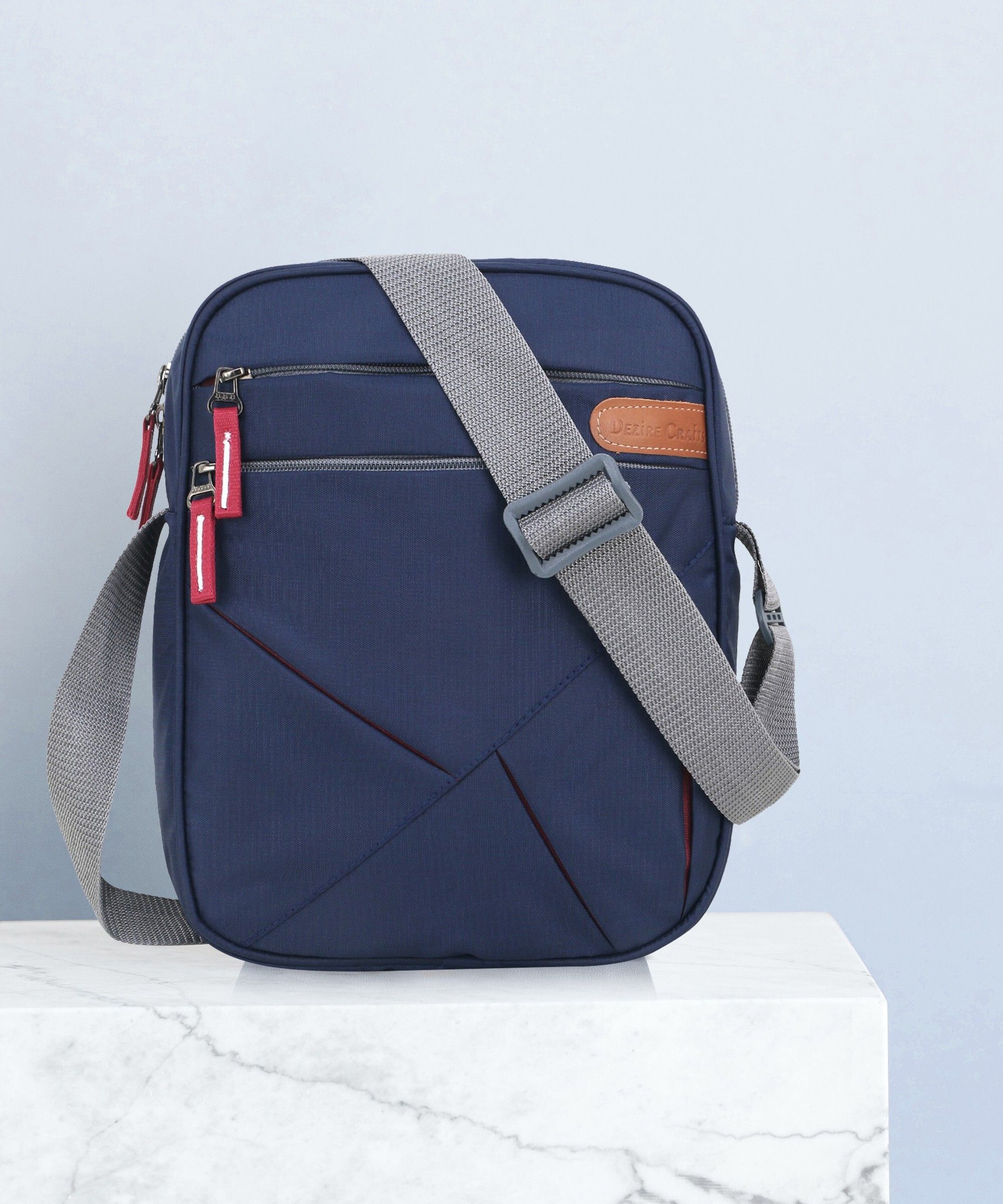 Blue Men Sling Bag - Extra Large Stylish Shoulder-image-22