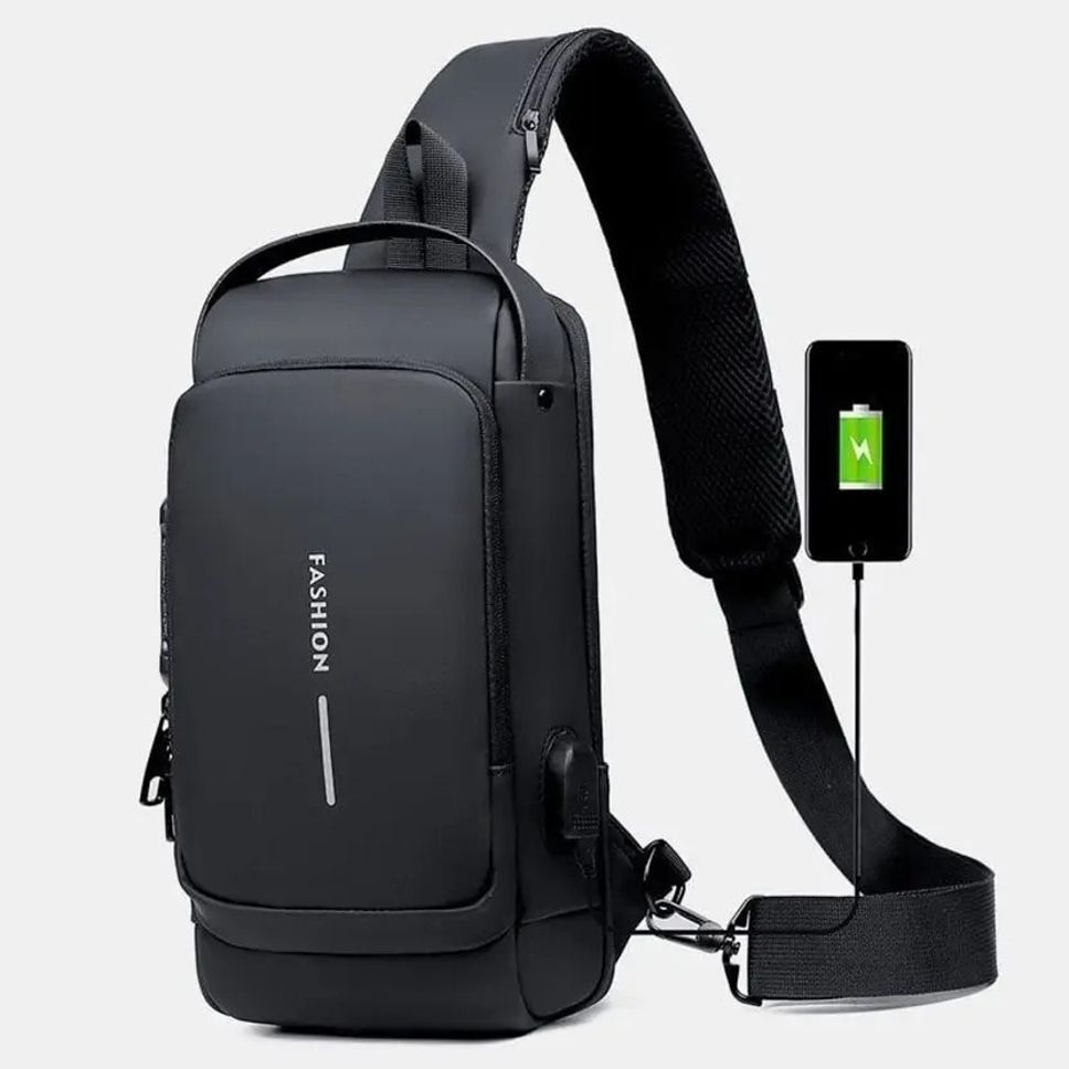 goodina Black Men & Women Sling Bag Crossbody Sling Bag for Men Daily Use with Smart Storage-picture-15